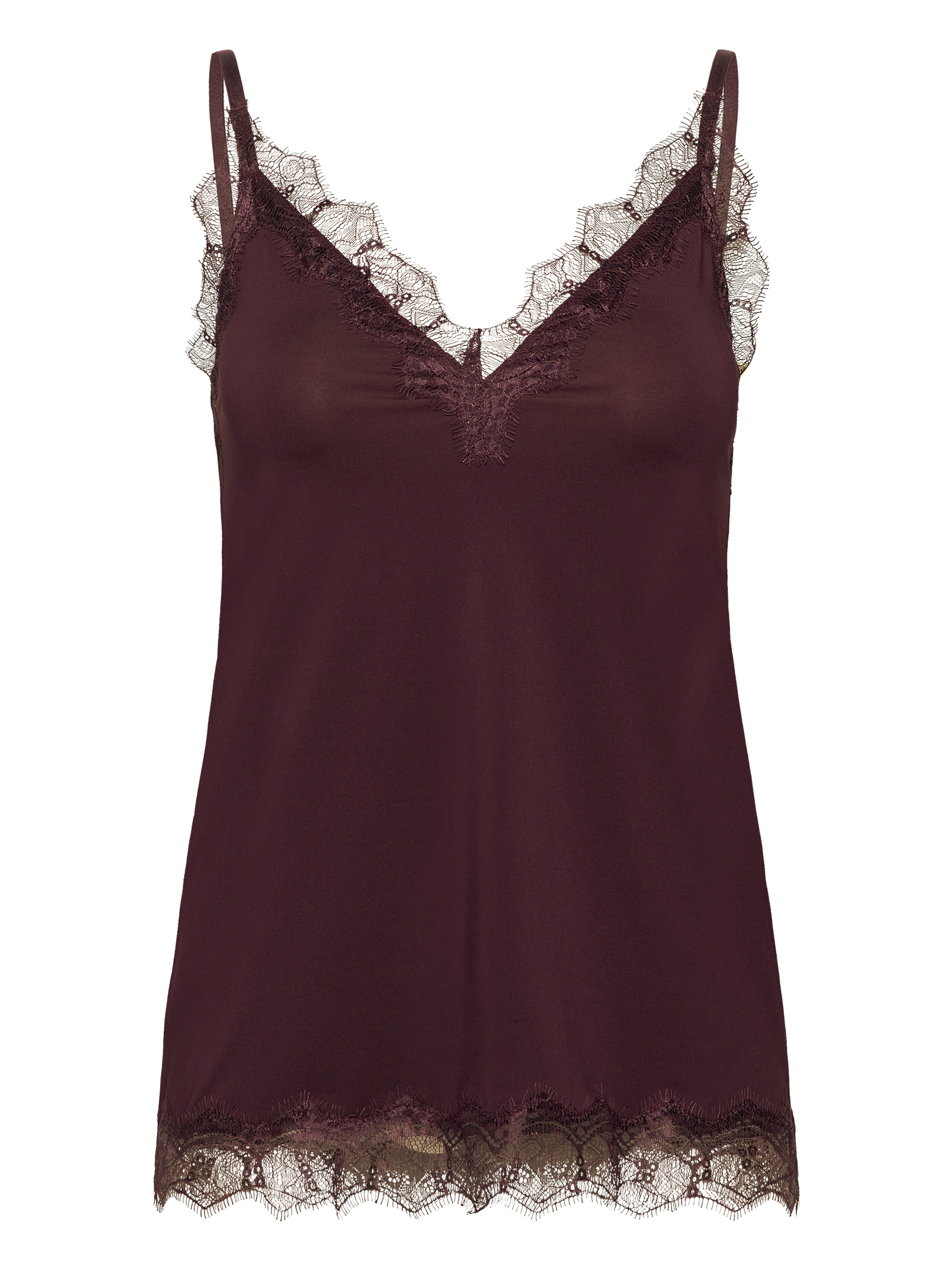 rosemunde Sous-chemise »Billie Strap Top« Vintage-Spitzenbesatz an Ausschnitt und Saum, feminin, Polyestermix