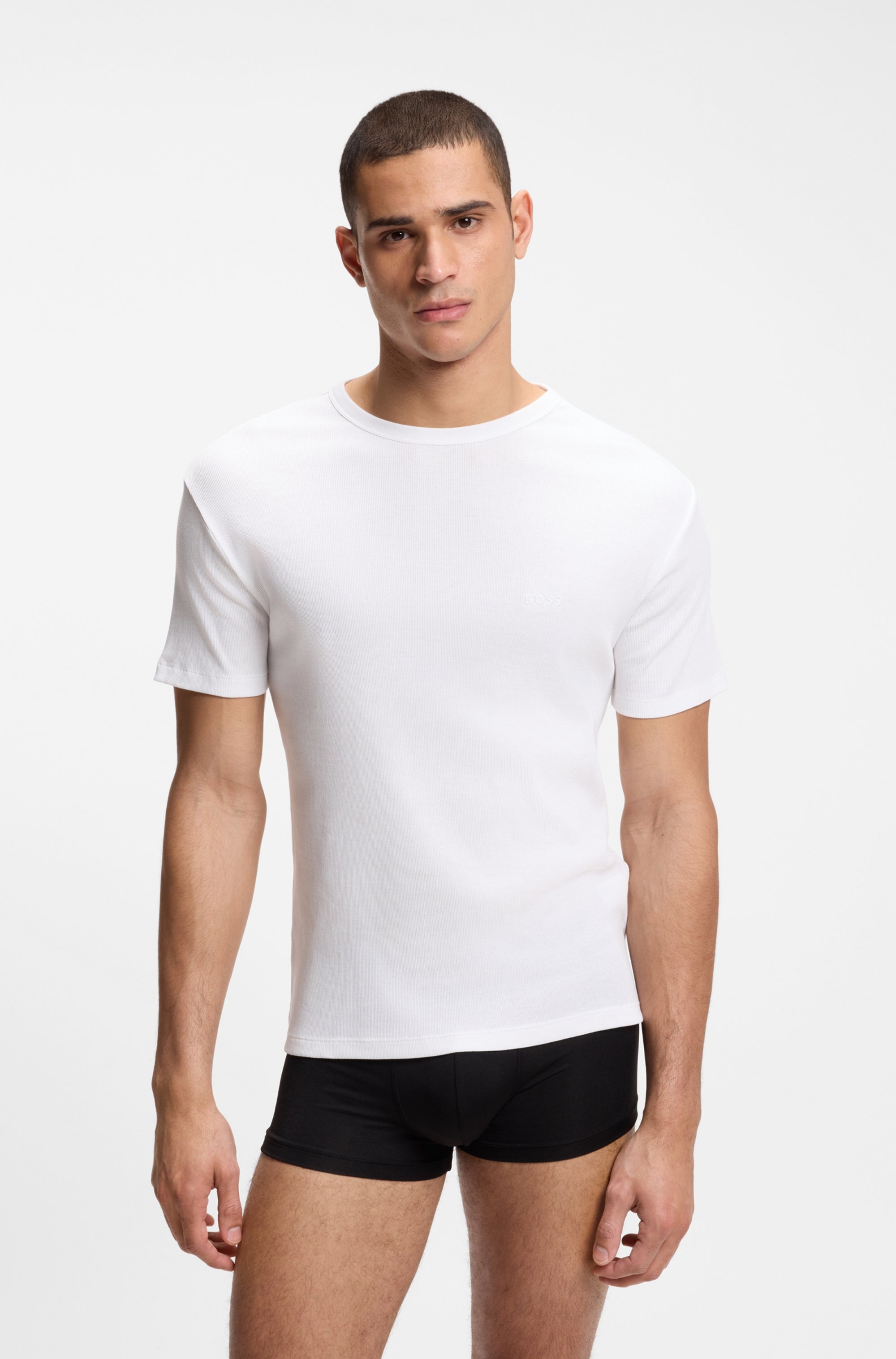 BOSS T-Shirt Ton in Ton Stickerei