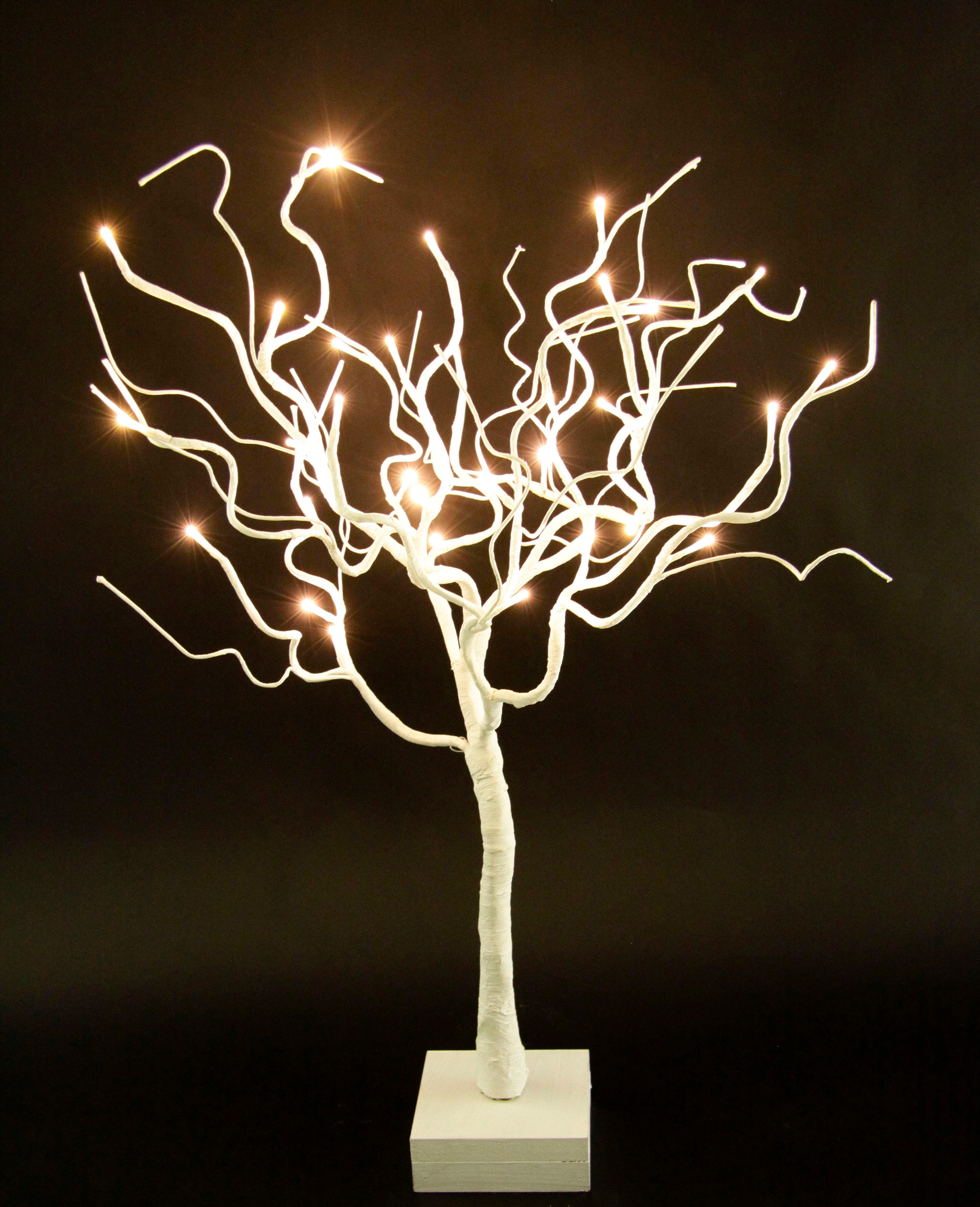 I.GE.A. Dekobaum »Künstlicher Weihnachtsbaum, Weihnachtsdeko«, Kunstbaum mit Schnee und Beleuchtung, auf Holzfuss, Höhe 70 cm