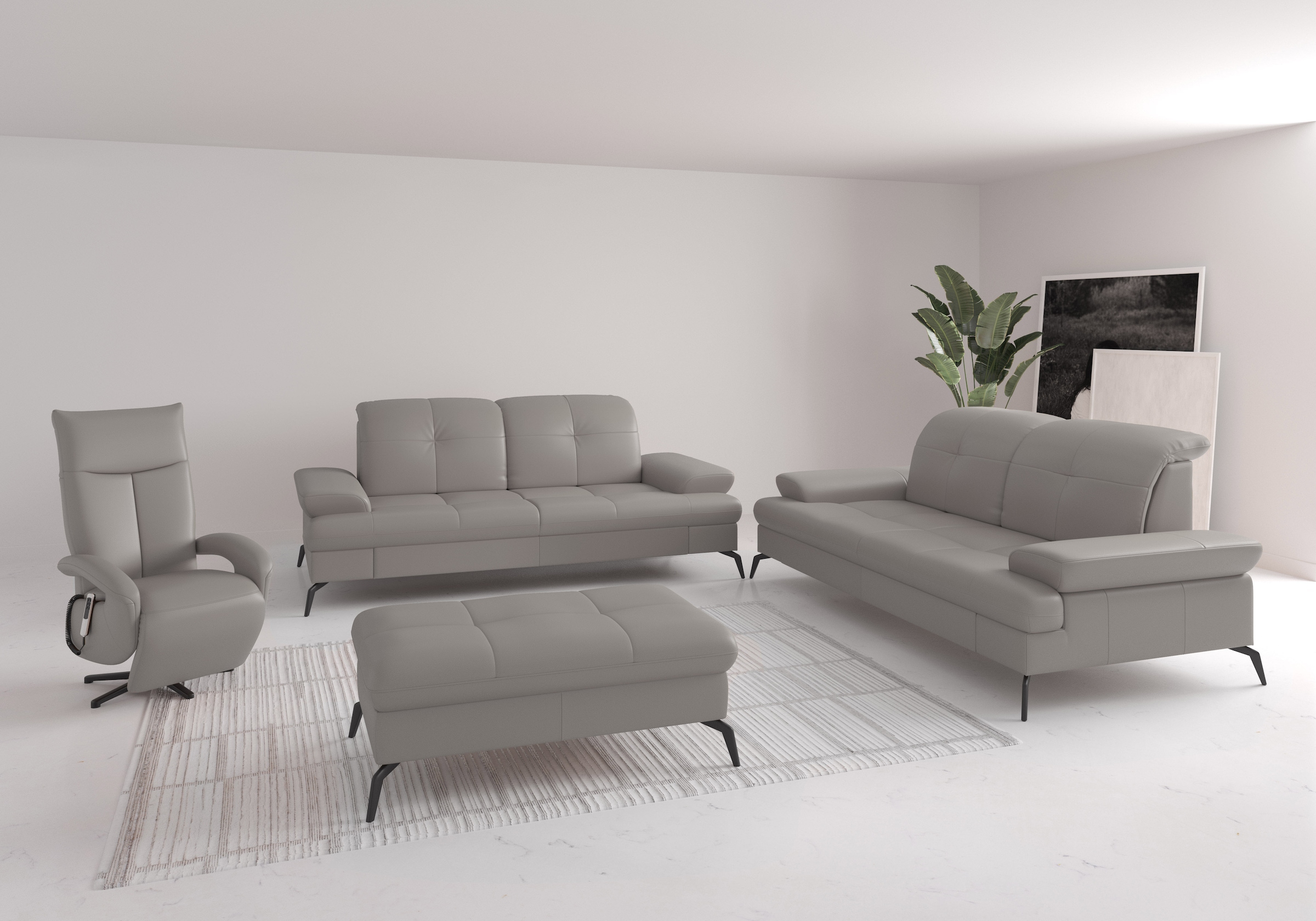 sit&more 2,5-Sitzer »Amica, inkl. Sitztiefenverstellung und Armteilverstellung«, wahlweise mit Kopfteilverstellung und Bettfunktion