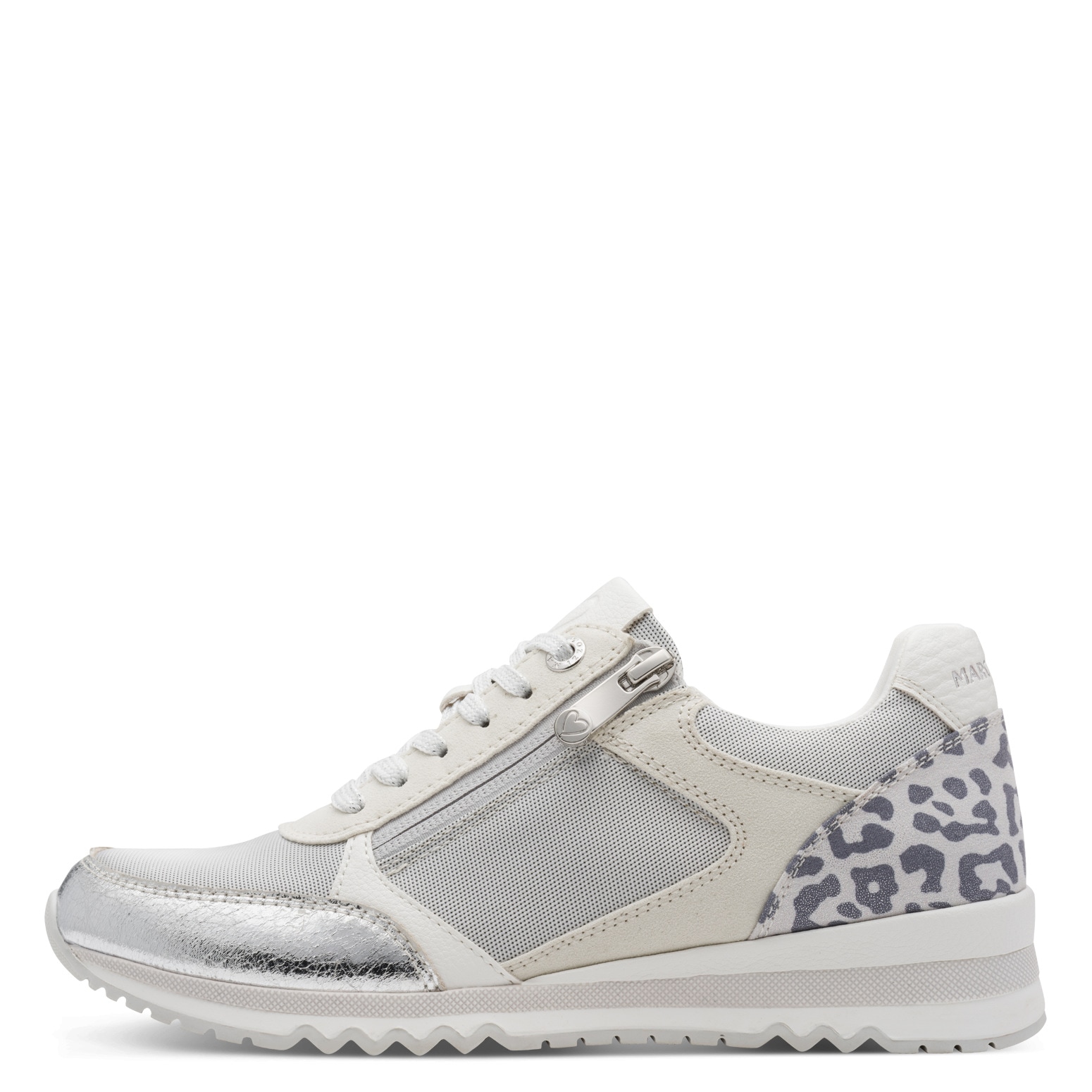 MARCO TOZZI Baskets compensées  , chaussure de loisirs, chaussure basse, chaussure à lacets avec empiècements contrastés