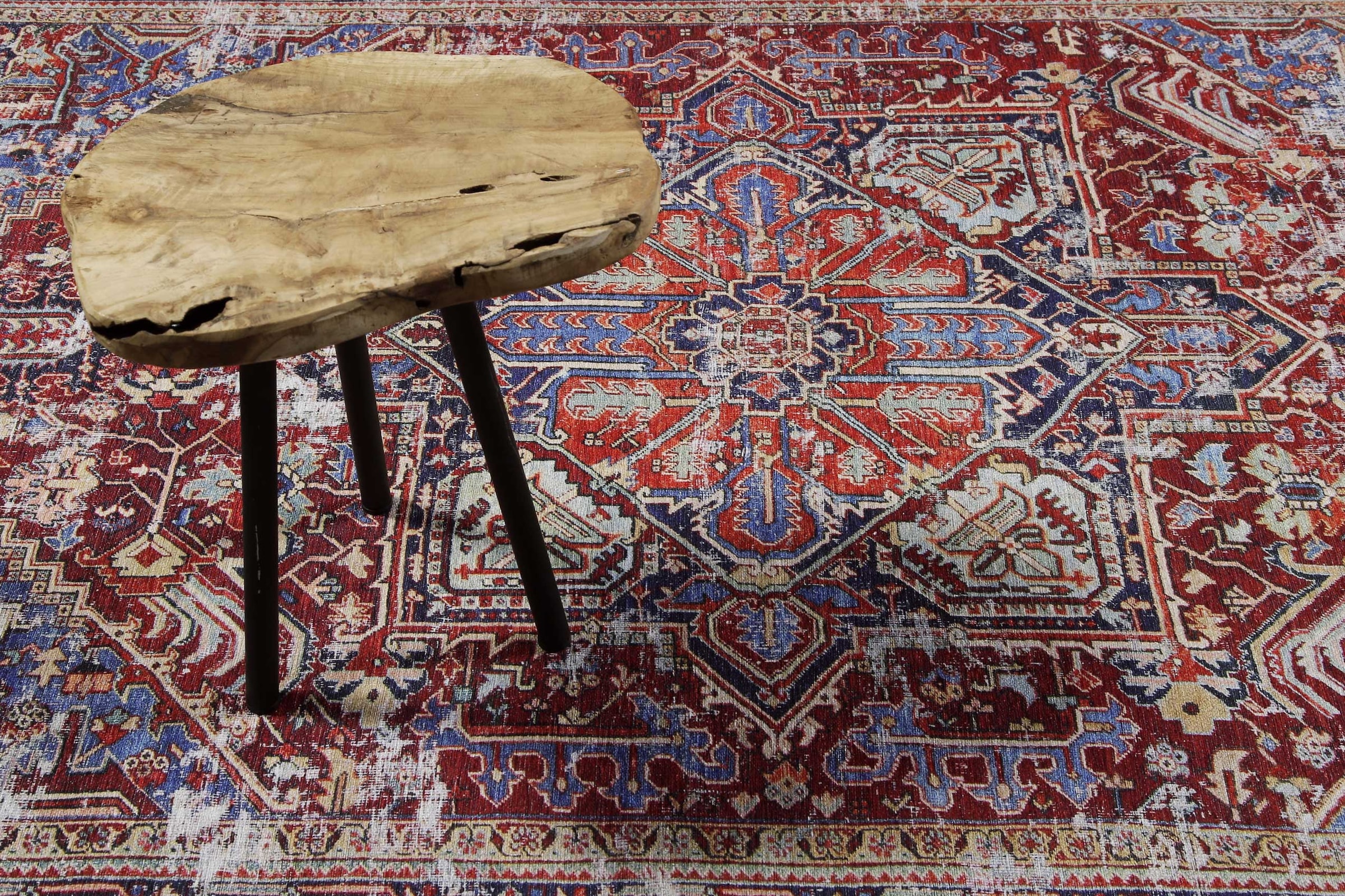 Homie Living Teppich »Como«, rechteckig, 6 mm Höhe, Kurzflor, Vintage, Orient, gewebt, Wohnzimmer, Schlafzimmer, waschbar