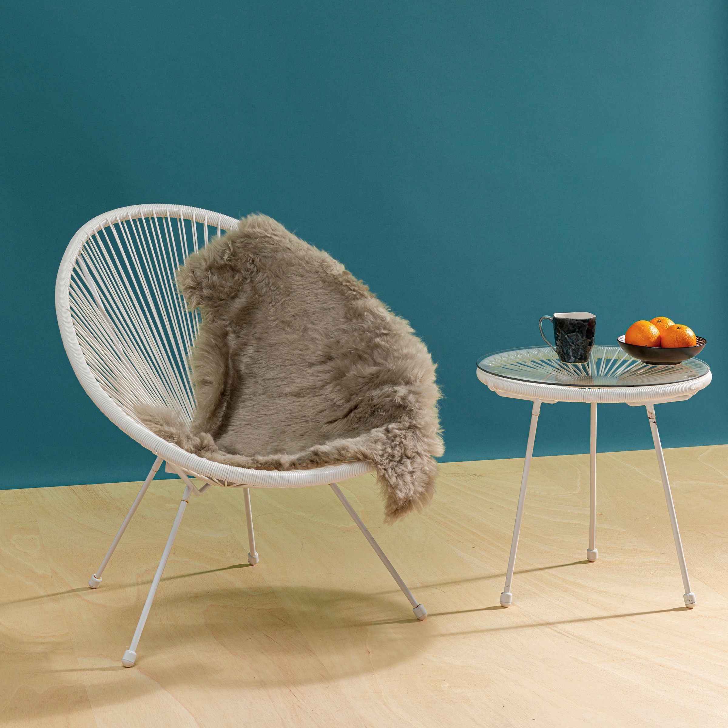 Kare Design Teppich »Lammfell Heidi 65x85cm« Motivform 4 mm Höhe weiss oder grau