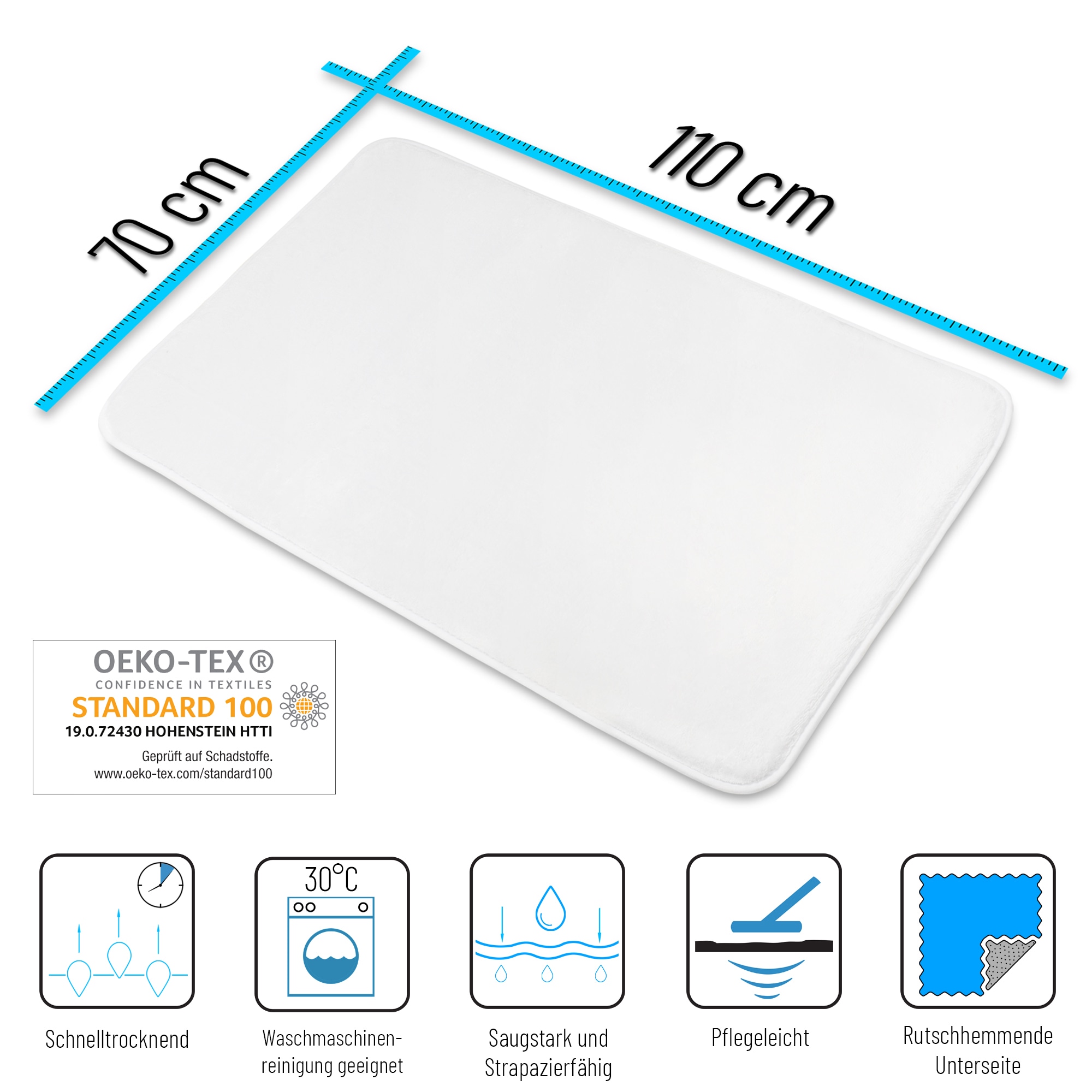 Sanilo Set d'accessoires de salle de bain »Leuchtturm« bestehend aus WC-Sitz, Badteppich und Waschbeckenstöpsel