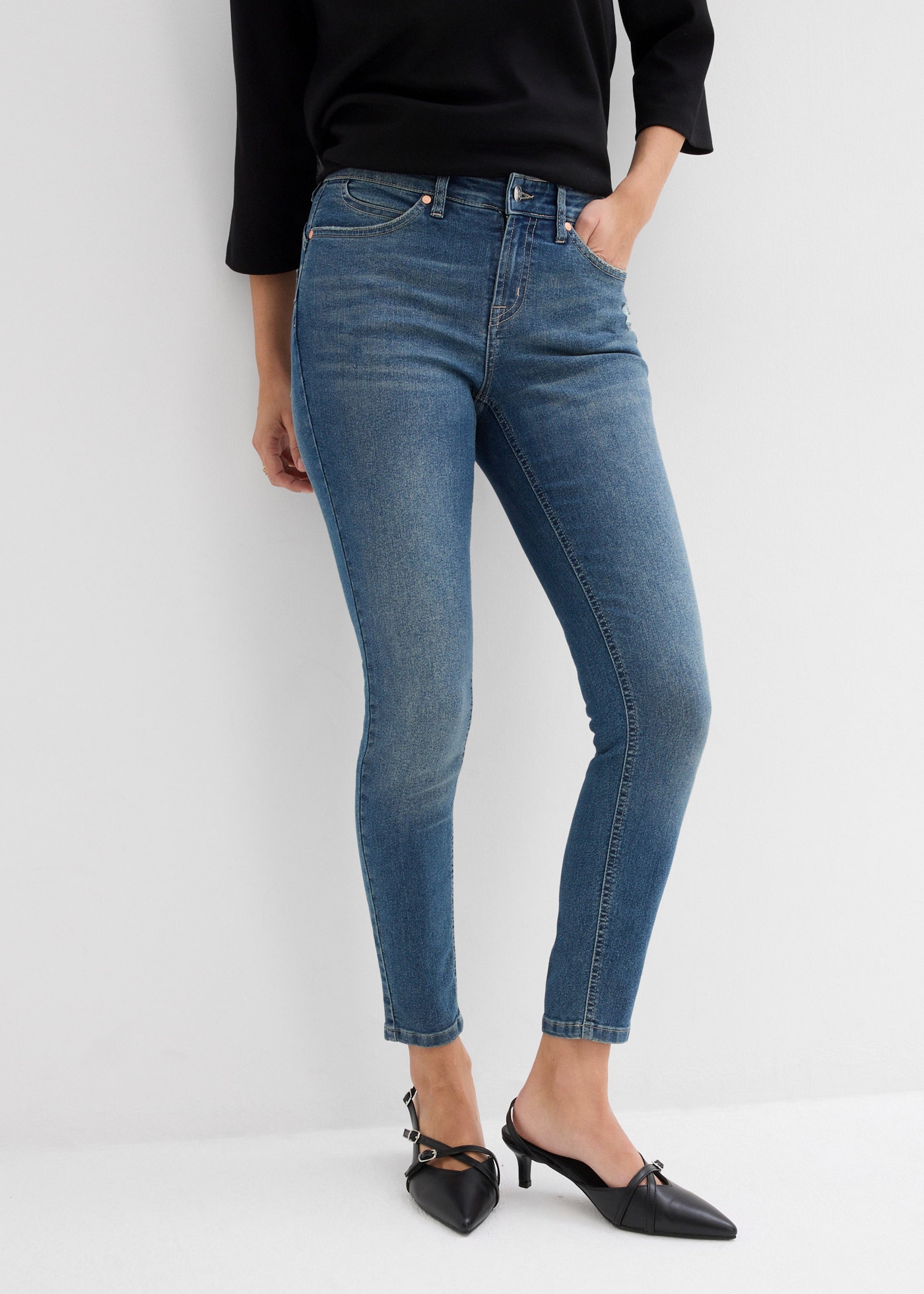 Image of bonprix Skinny-fit-Jeans 1 tlg. mit Stretch-Anteil, bequemer Sitz, hoher Baumwollanteil