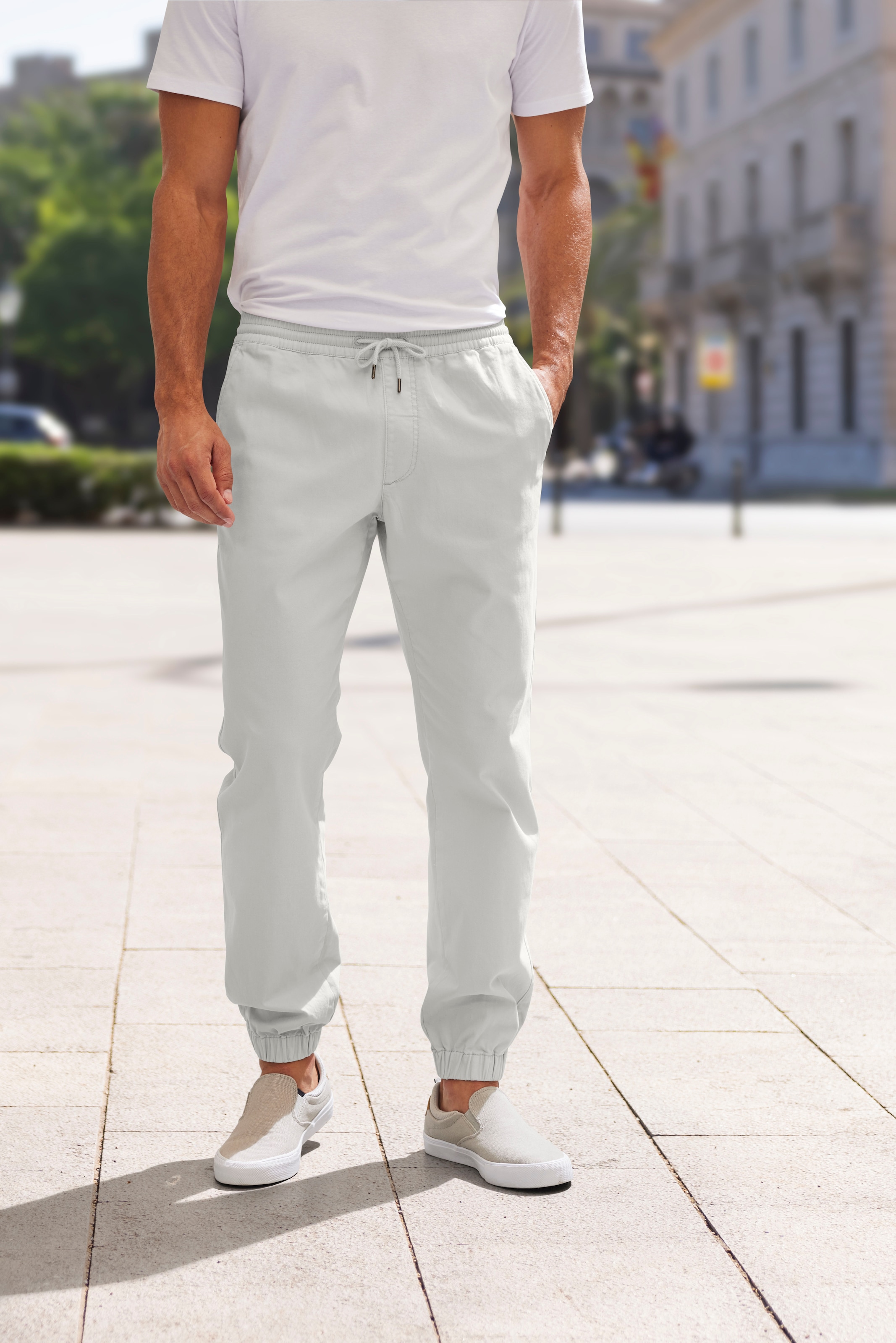 Jogger Pants »Jogg Pants«, mit normaler Leibhöhe aus elastischer Baumwoll-Qualität