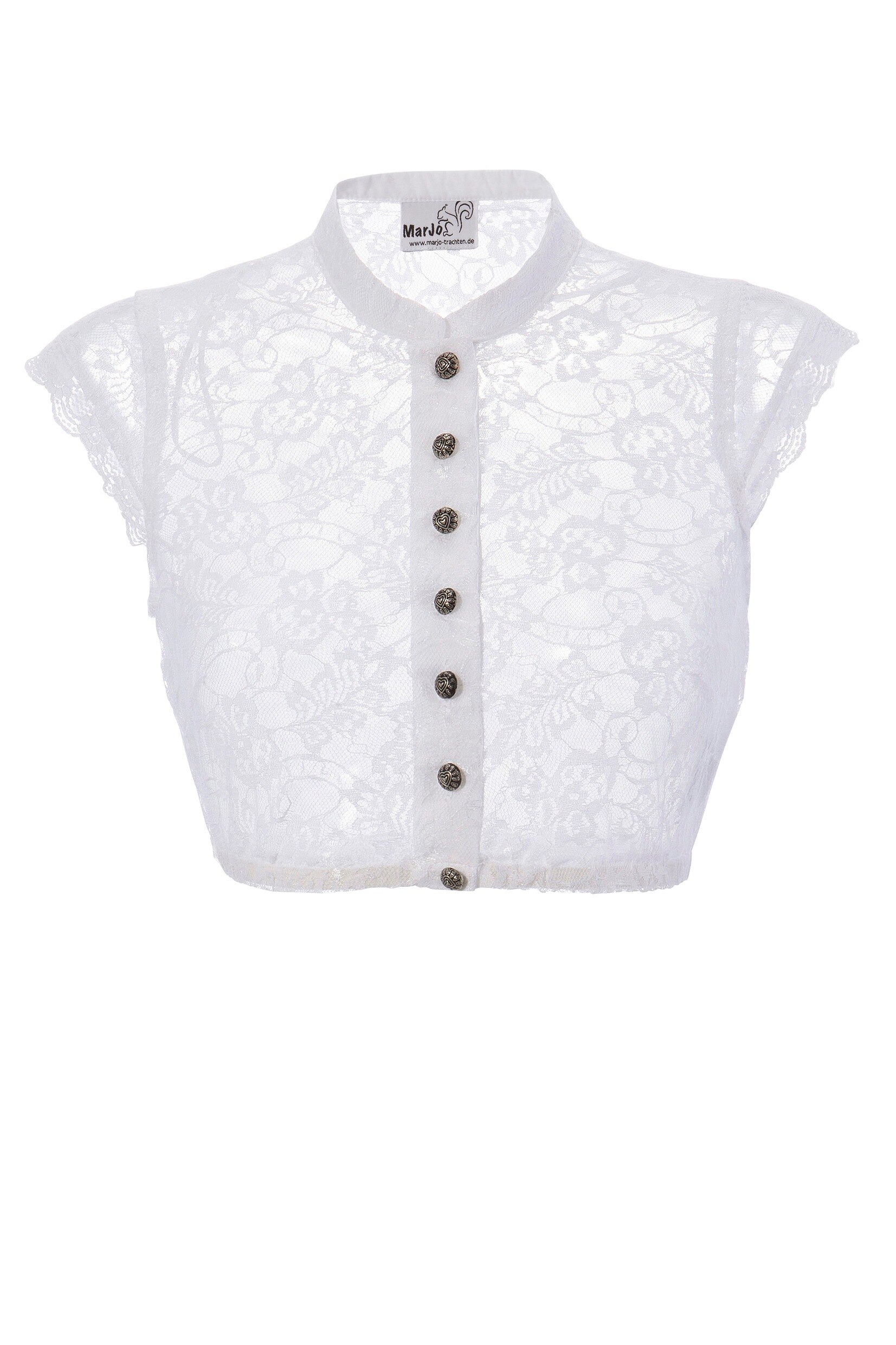 Image of MarJo Dirndlbluse, Damen, hochgeschlossen mit romantischer Spitze bei Ackermann Versand Schweiz