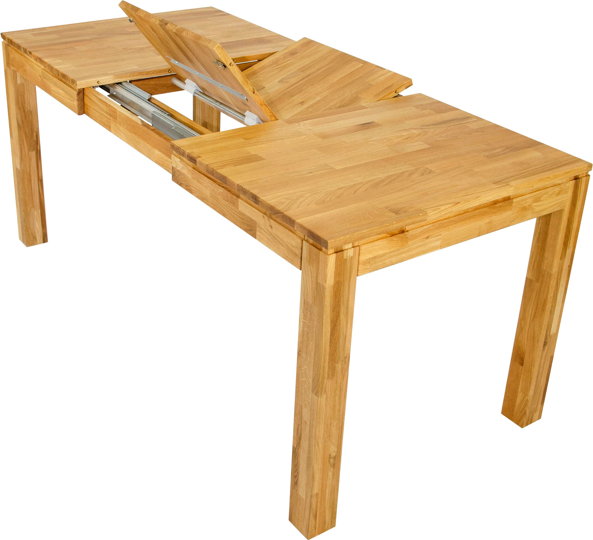 Image of Home affaire Essgruppe »Edward/Luz«, (Set, 5 tlg.), bestehend aus Edward Esstisch 120 cm und 4er Set Luz Stühle mit einem Microfaser Bezug bei Ackermann Versand Schweiz