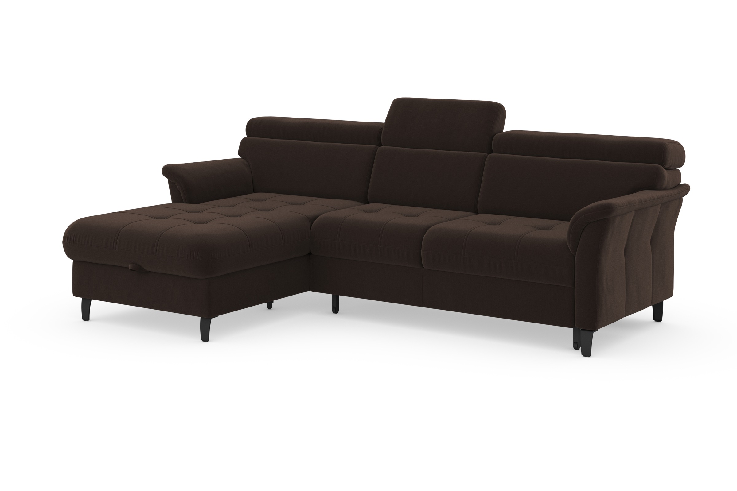 sit&more Ecksofa »Marano L-Form«, inklusive Kopfteilverstellung, wahlweise mit Bettfunktion, Bettkasten