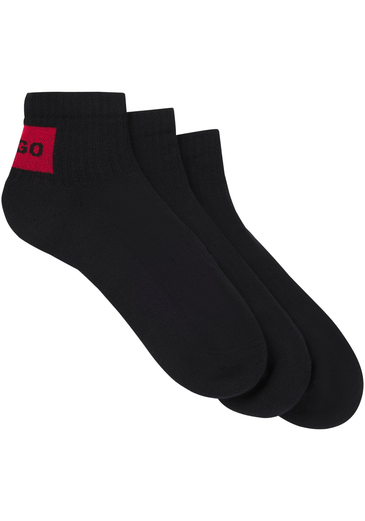 Image of HUGO Underwear Freizeitsocken Packung, 3er, 3 Stk. tlg. mit kontrastfarbenem HUGO Logo