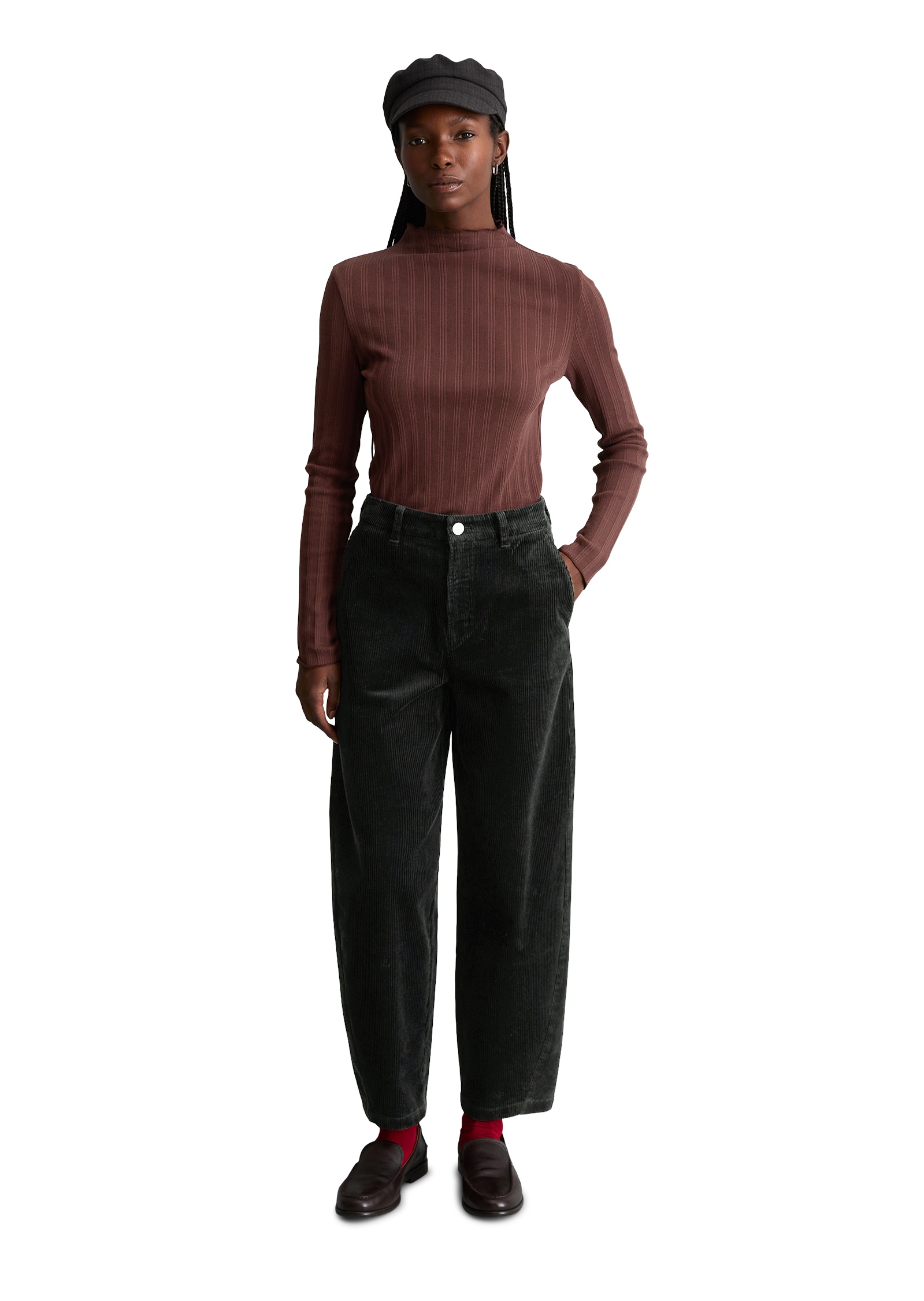 Marc O'Polo DENIM Cordhose  Model Airin barrel leg aus Organic Cotton Stretch