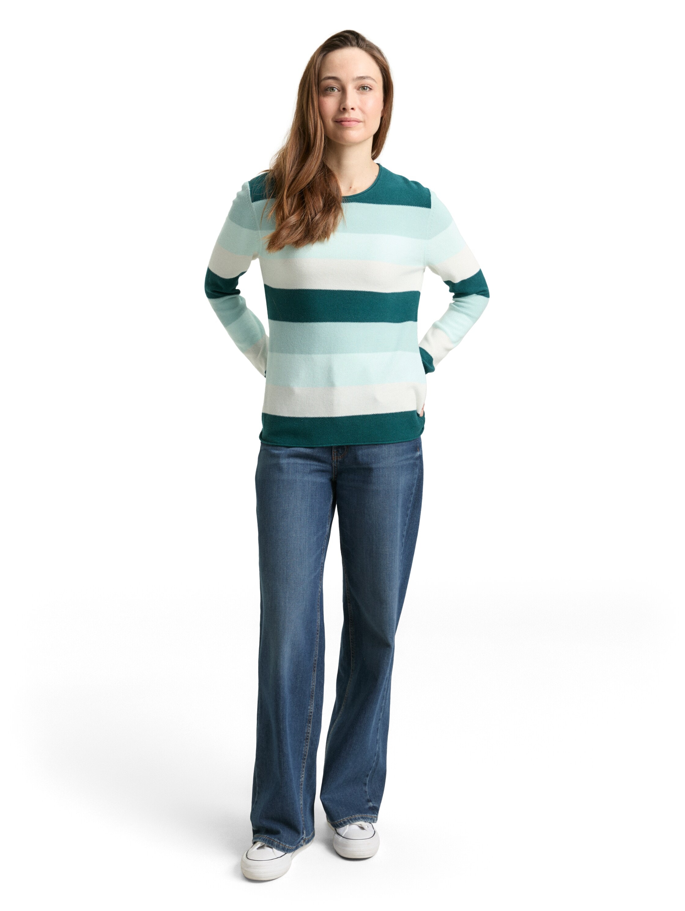 TOM TAILOR Pull en tricot »Otto« avec viscose