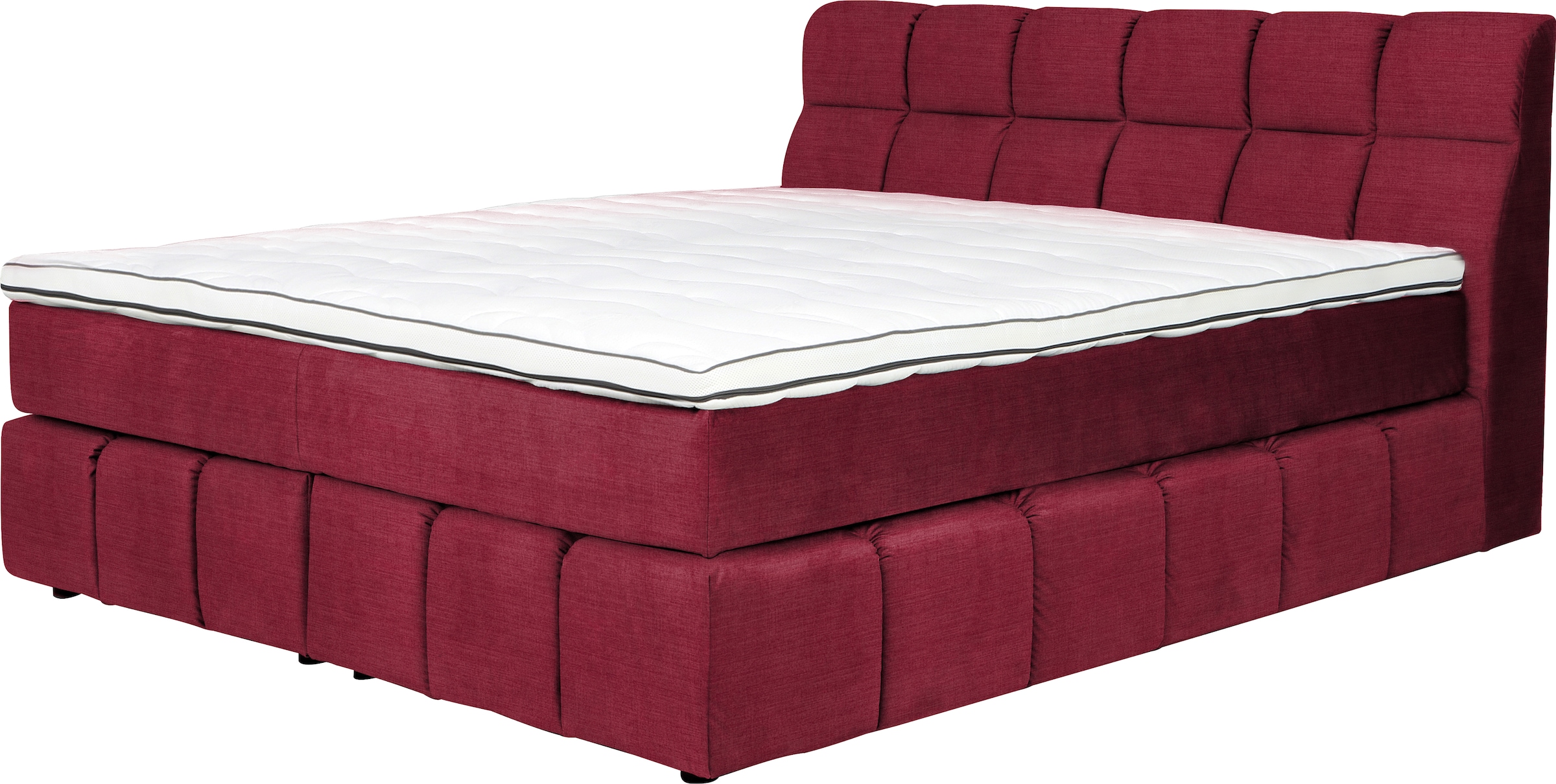 Home affaire Boxspringbett »PAXTON mit gepolstertem Kopfteil, inkl. TFK-Matratze H2/H4« Mit 5cm Kaltschaumtopper, Liegefläche 160 cm x 200 cm, 180 cm x 200 cm