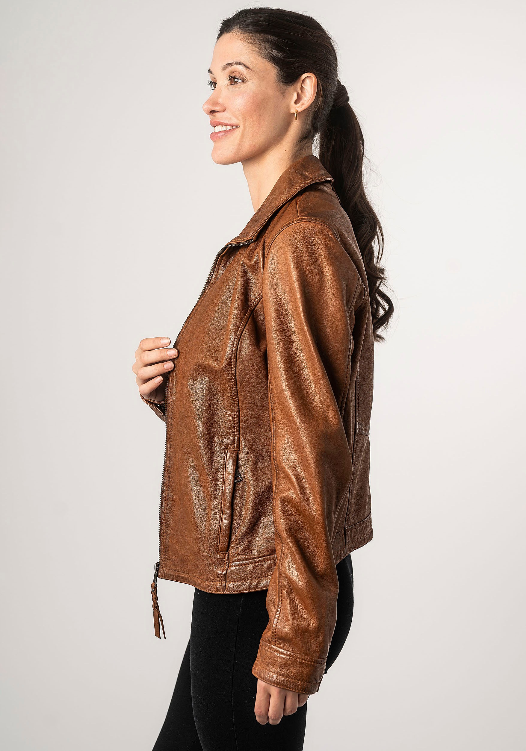 Mauritius Lederjacke »MWWalli«, mit Stehkragen