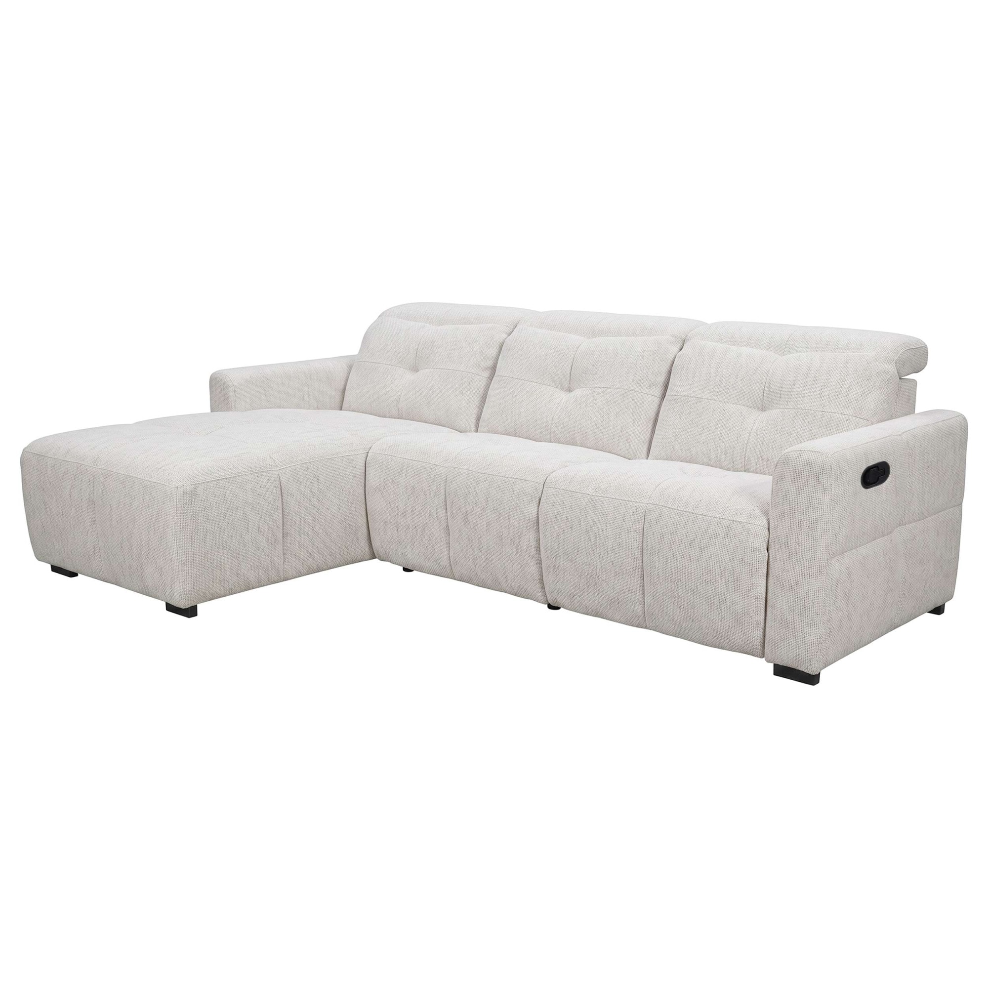 GOODproduct Ecksofa »CAARLA Webstoff, L-Form, 261 cm, man. o. elektr. Relaxfunktion (USB)« mit USB-A und USB-C bei elektrischer Ausführung, Kopfteilverstellung