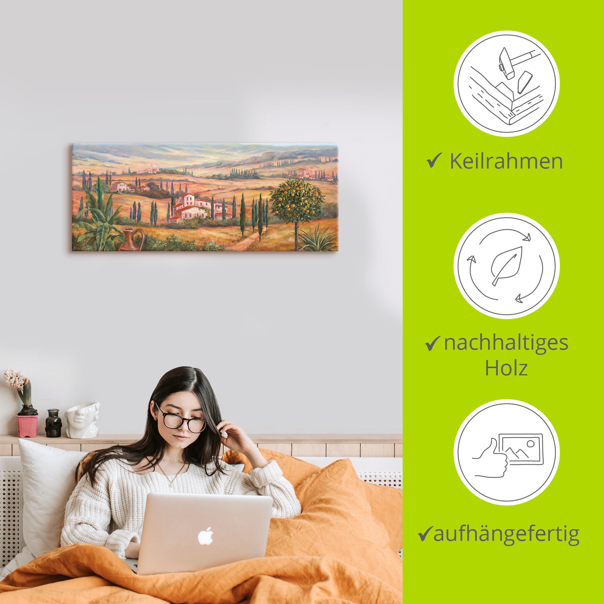 Artland Wandbild »Terrasse«, Europa, (1 St.), als Alubild, Outdoorbild, Leinwandbild, Poster in verschied. Grössen