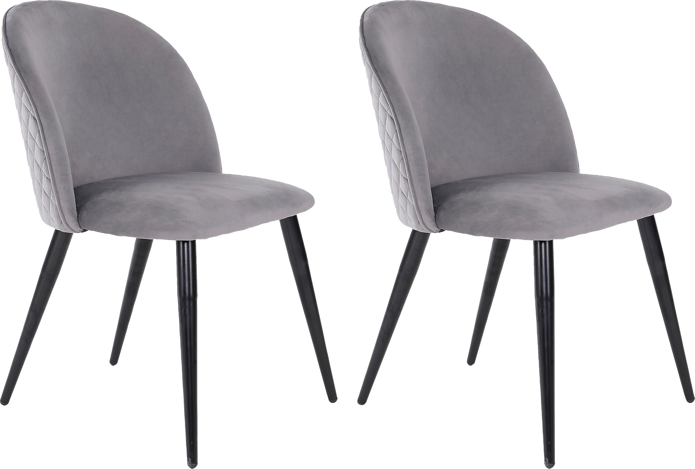 Image of byLIVING Esszimmerstuhl »Nayla«, (Set), 2 St., Samt, Bezug in Samt, Webstoff oder Cord, gewölbter Rücken bei Ackermann Versand Schweiz