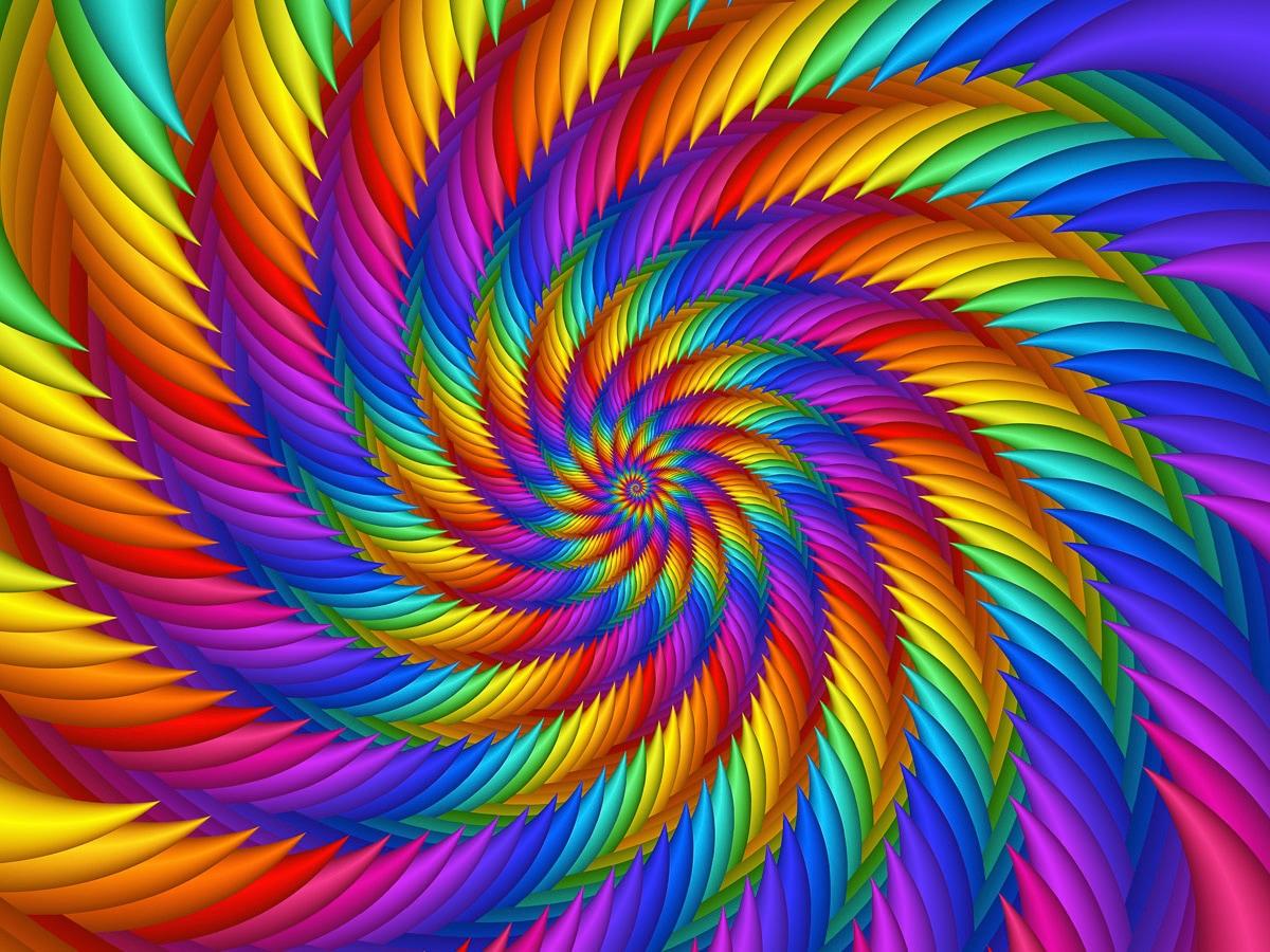 Image of Papermoon Fototapete "Psychedelische Regenbogensple"