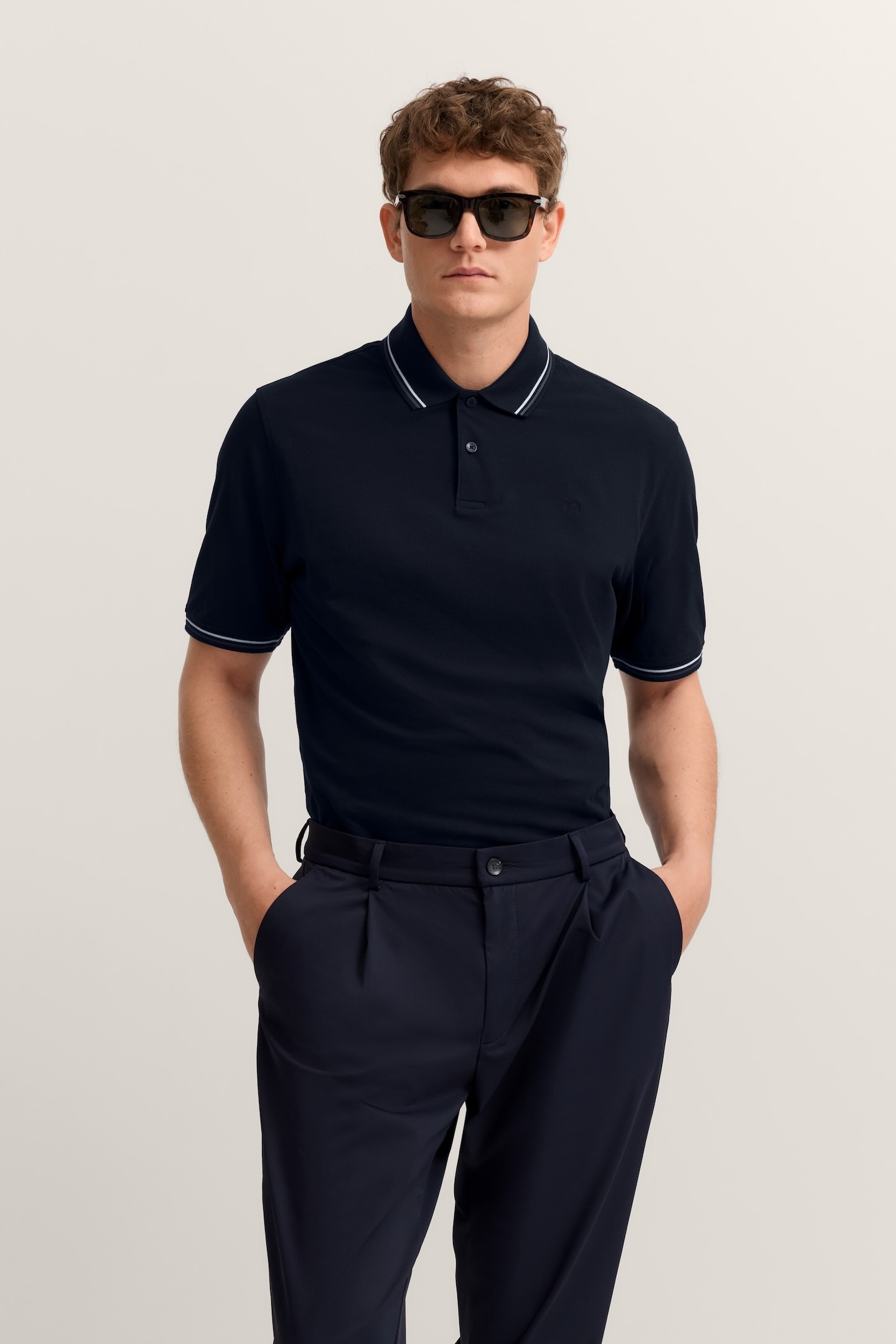 Image of bugatti Poloshirt "Modern Fit" Basic Essential aus Baumwolle