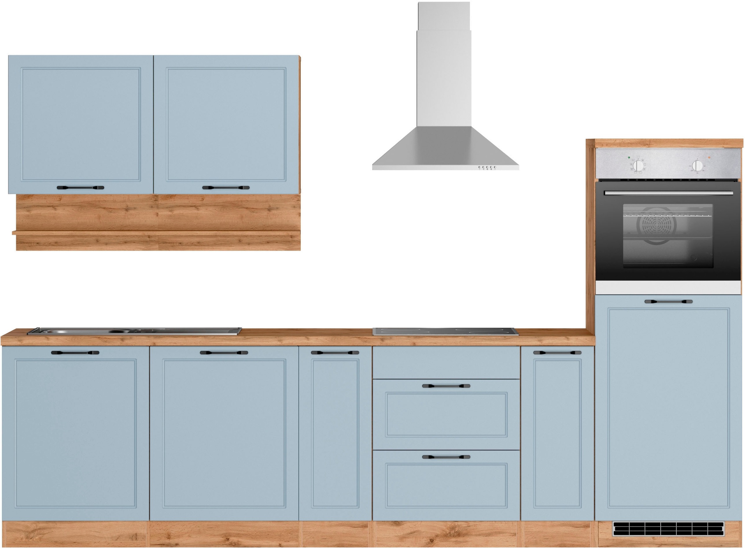 KOCHSTATION Kitchenette »KS-Lana« largeur 300 cm, avec ou sans appareils électriques au choix