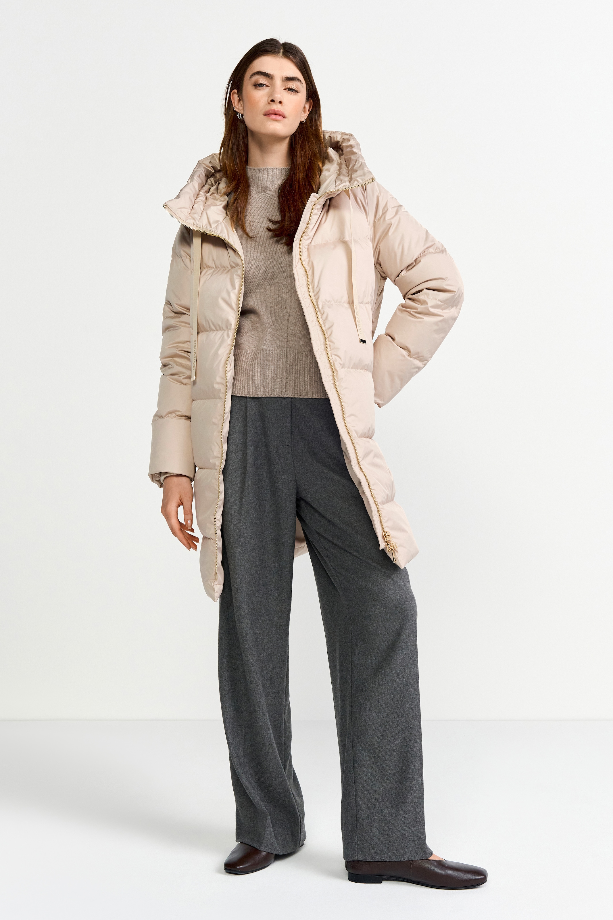 RICHROYAL Steppmantel oversized, mit Reissverschlüssen an den Seiten, Wintermantel