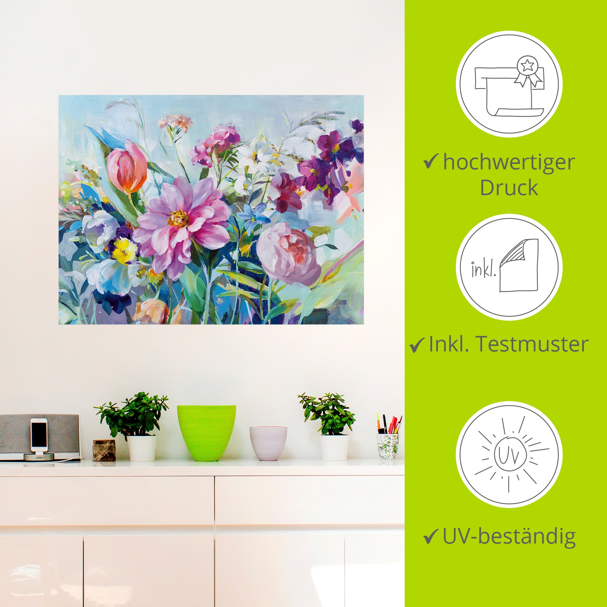 Artland Wandbild »High Summer Garden I« 1 Stk. tlg. als Alubild, Leinwandbild, Poster, Wandaufkleber in verschied. Grössen