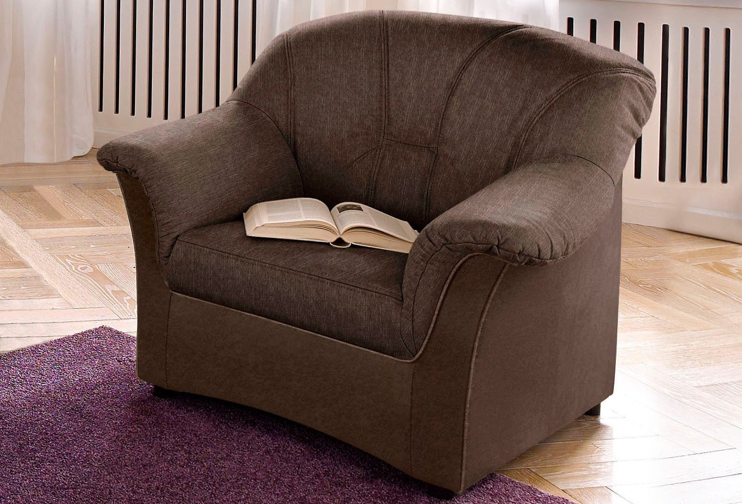 DOMO collection Fauteuil »FLORES 92x82 cm, hochwertig & besonders komfortabel« whlw. mit Federkern (nicht bei Microfaser PRIMABELLE®-Struktur)