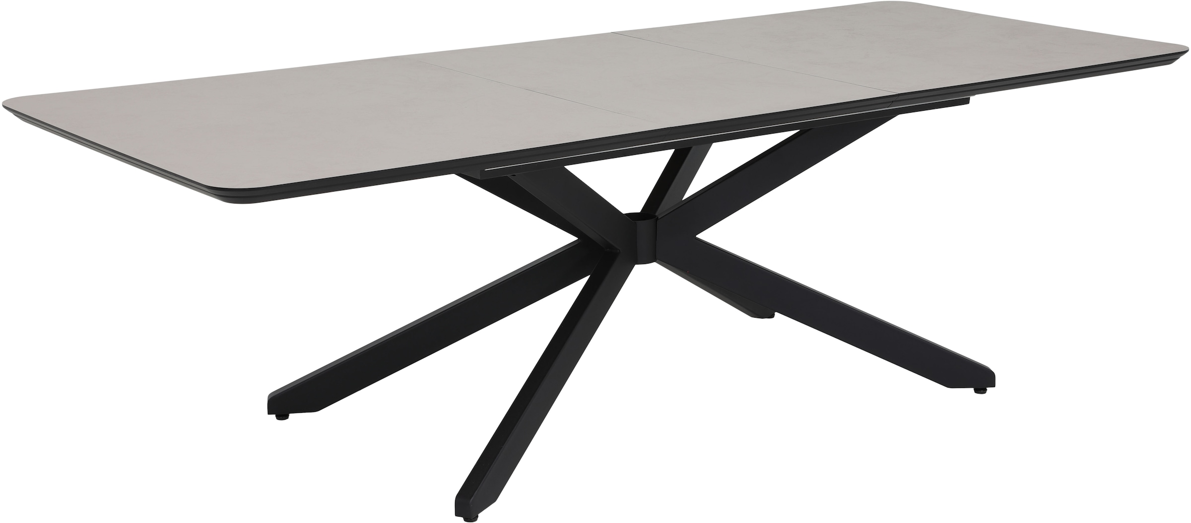 HELA Esstisch »ANCONA« 1 Stk. tlg. Synchronauszug, Butterflyfunktion, X-Gestell, Melamin, Schweizer Kante