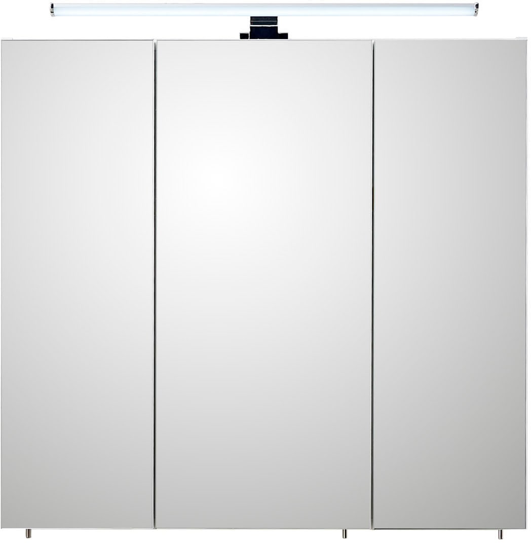 Saphir Ensemble de meubles de salle de bain »Quickset 360 3-teilig, Keramik-Aufsatzbecken mit LED-Spiegelschrank« 5 cuis tlg.
