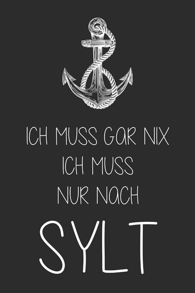 Image of queence Metallbild "Ich muss nur nach Sylt" Sprüche 1 Stk. tlg.