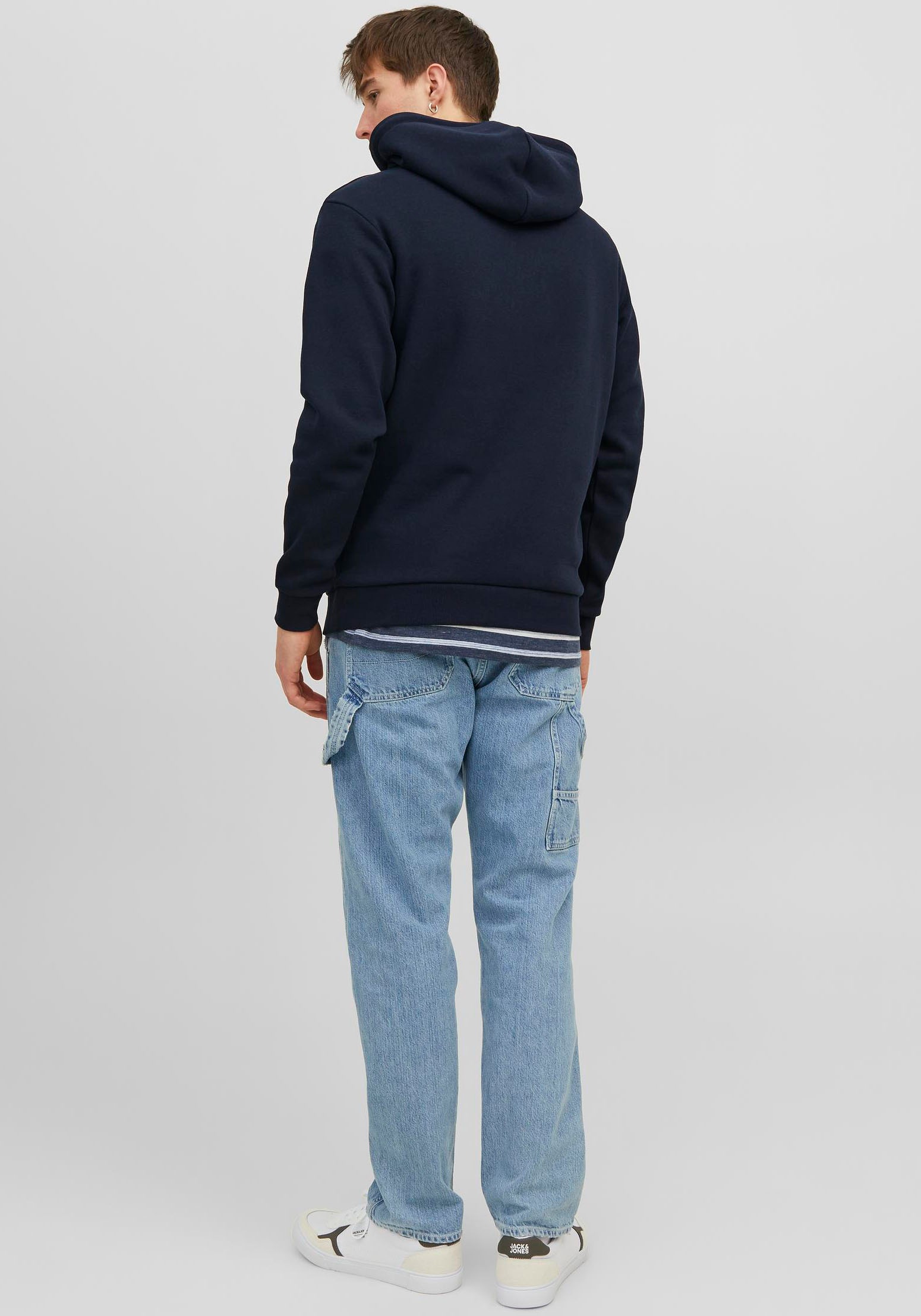 Jack & Jones Kapuzensweatshirt »JJEBRADLEY SWEAT HOOD NOOS«, mit Känguru Tasche