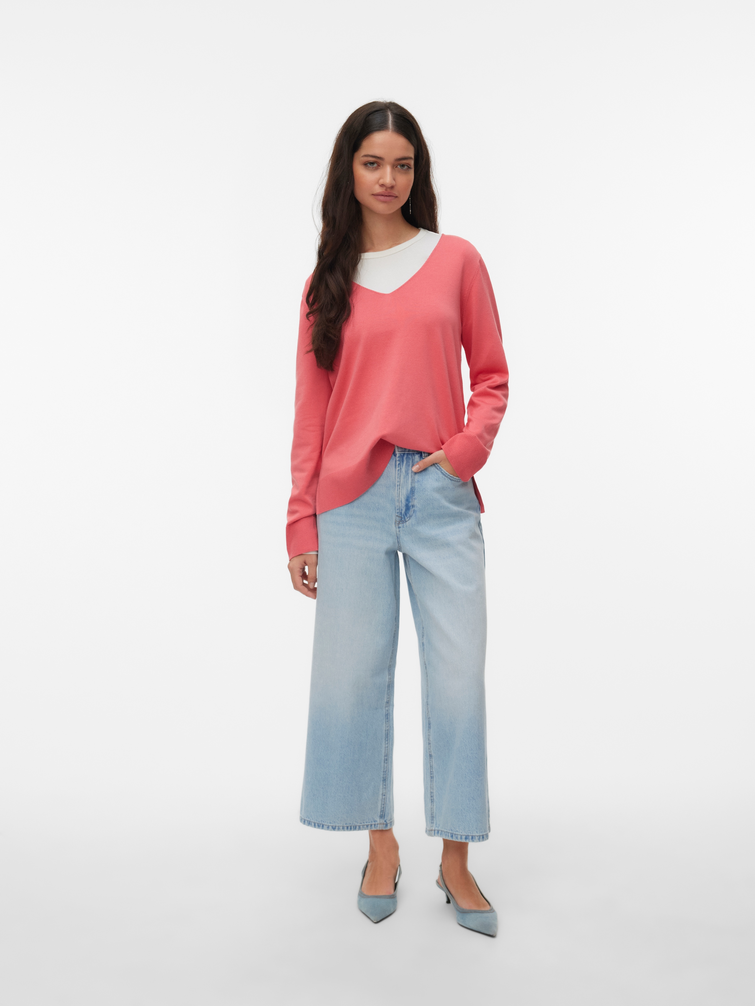 Vero Moda Pull en tricot »VMSILJE LS V-NECK PULLOVER GA NOOS«