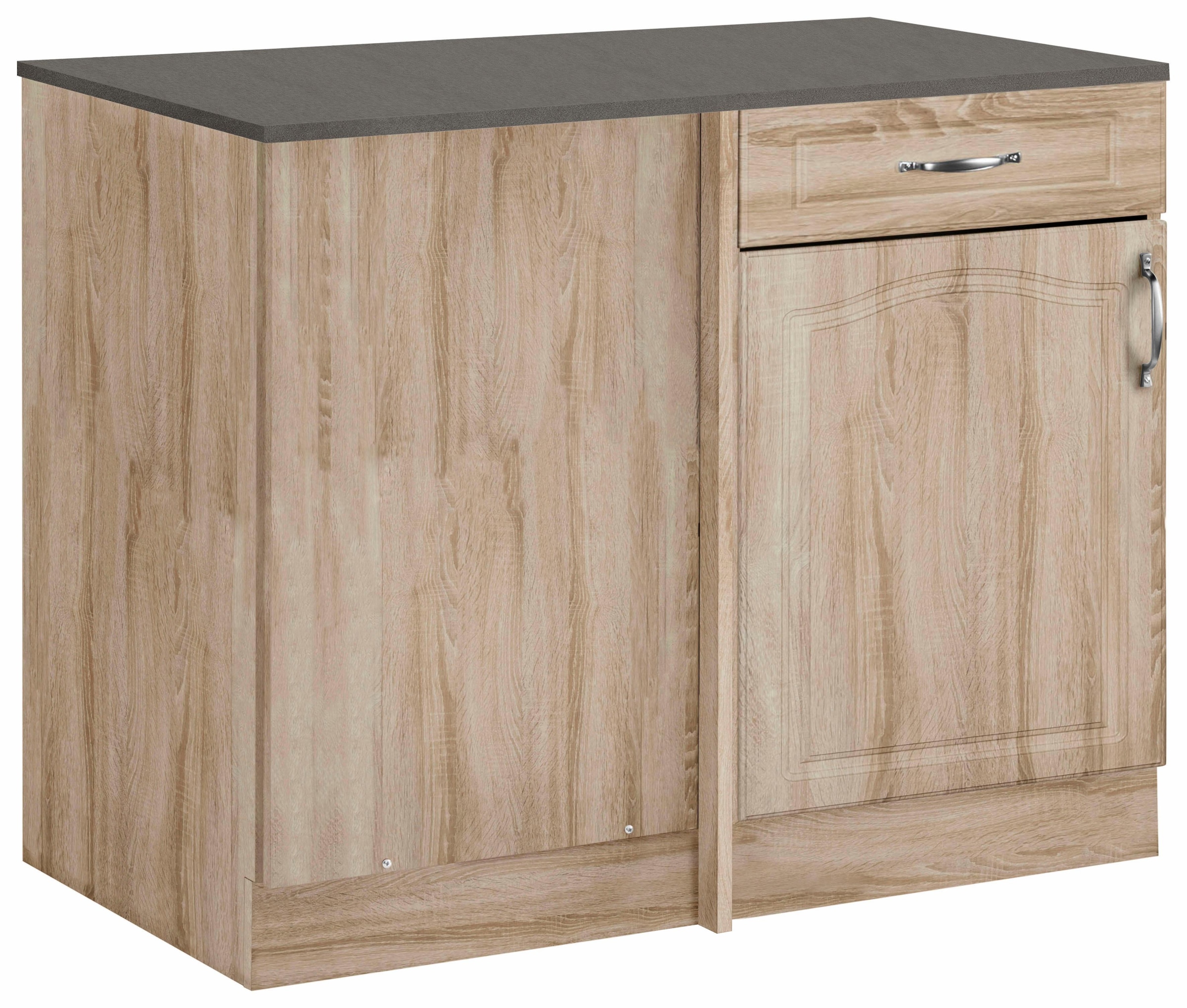 Image of wiho Küchen Eckunterschrank "Linz" 100 cm breit, Planungsmass 110 cm, in Landhaus-Optik