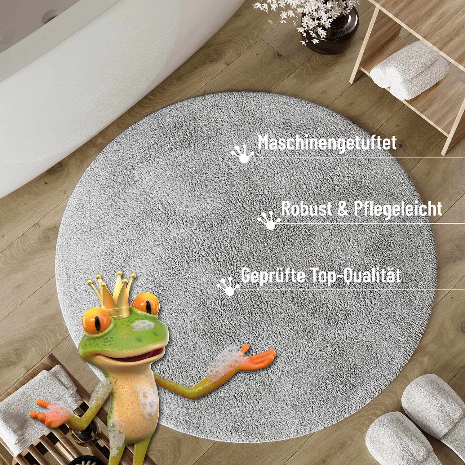 Wecon home Basics »Erik« Höhe 20 mm lavable, antidérapant, très doux, résistant, facile d'entretien