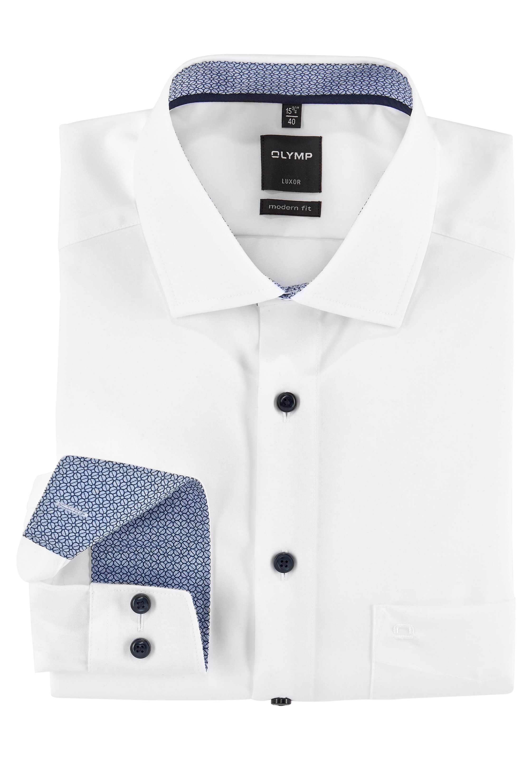 OLYMP Chemise d'affaires »Luxor modern fit« avec détails contrastés
