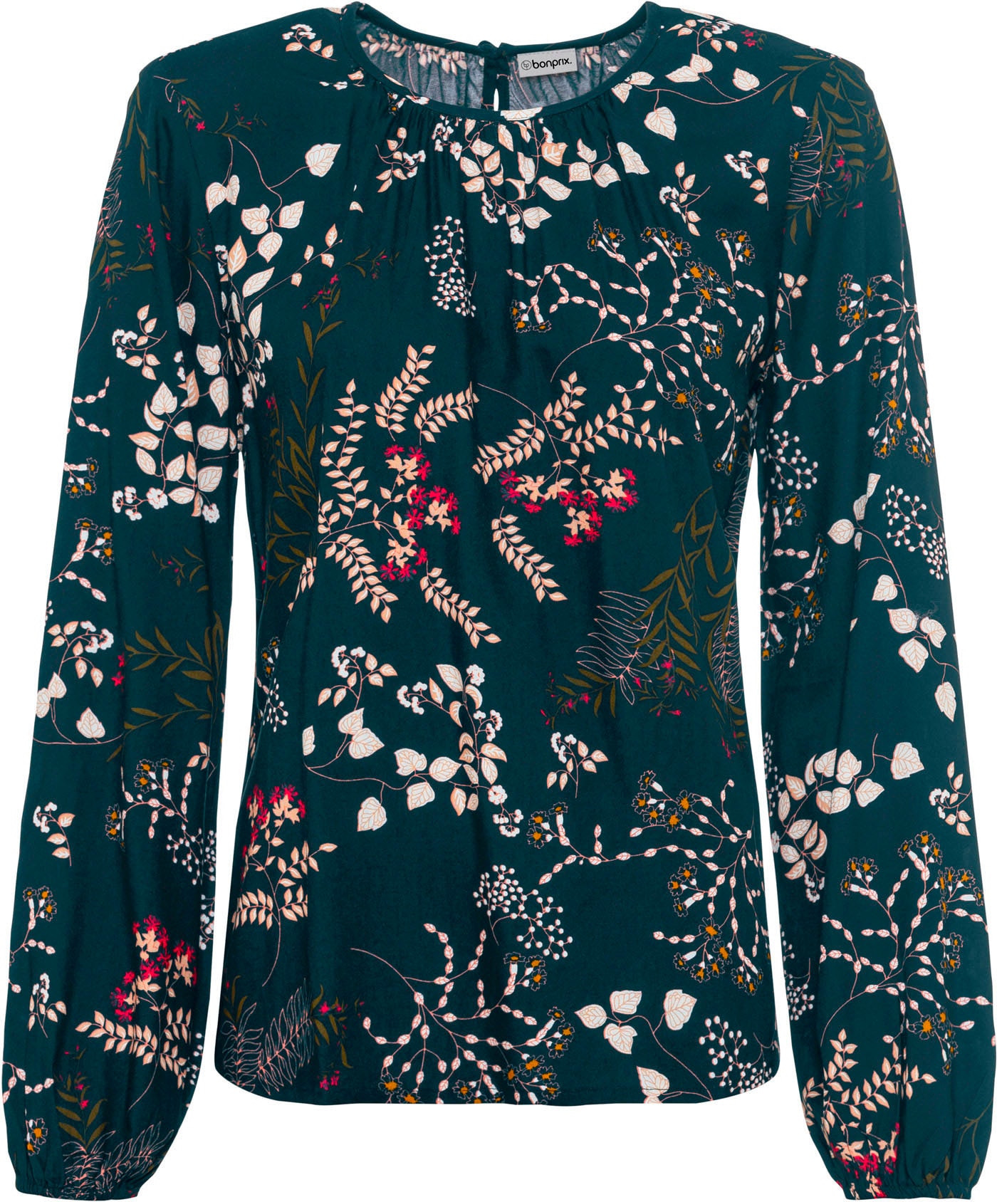 bonprix Langarmbluse »Bluse aus nachhaltiger Viskose« figurumspielende Passform, für vielseitige Anlässe, aus Viskose