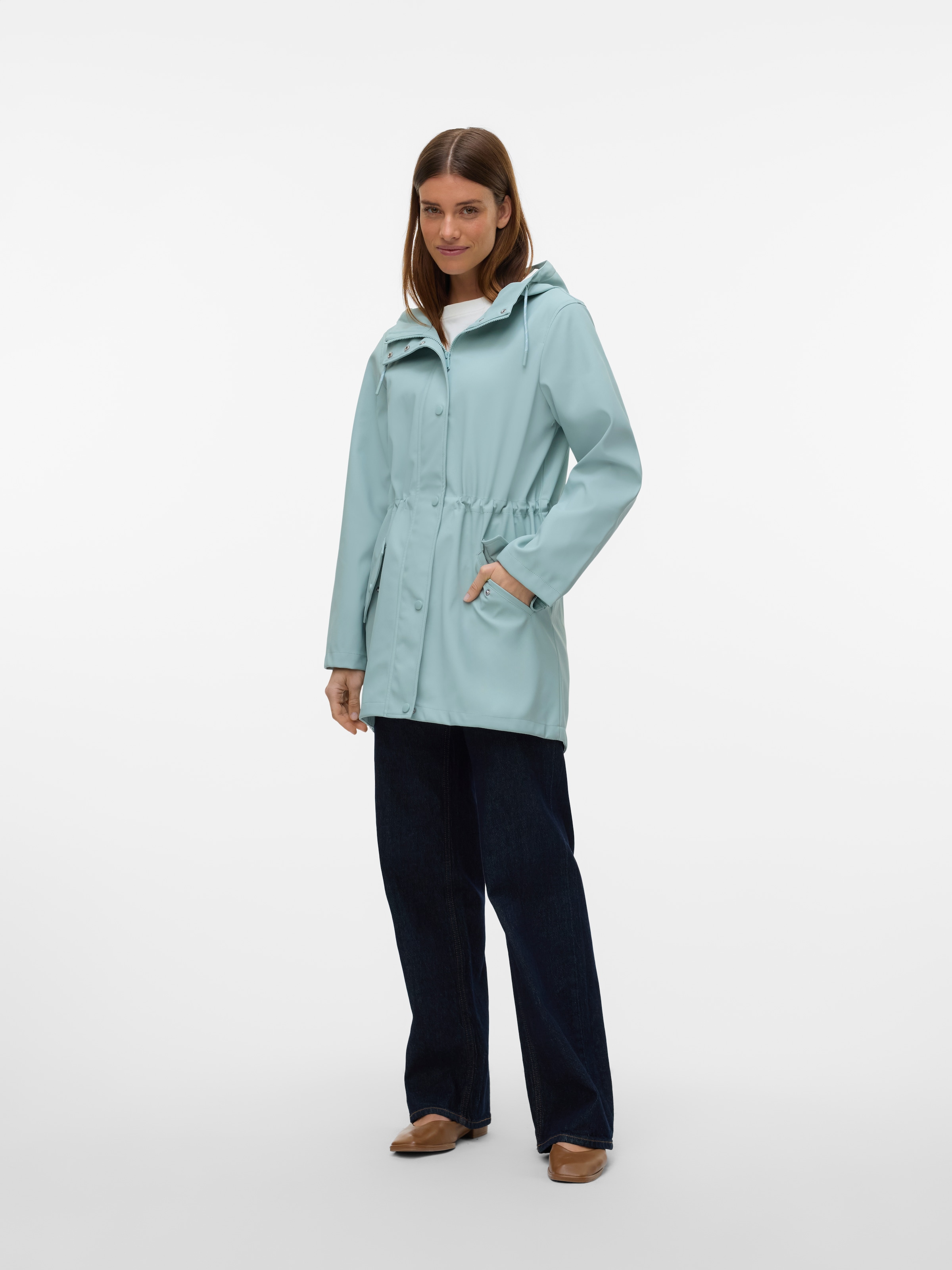 Vero Moda Regenjacke »VMMALOU COATED JACKET«, mit Kapuze