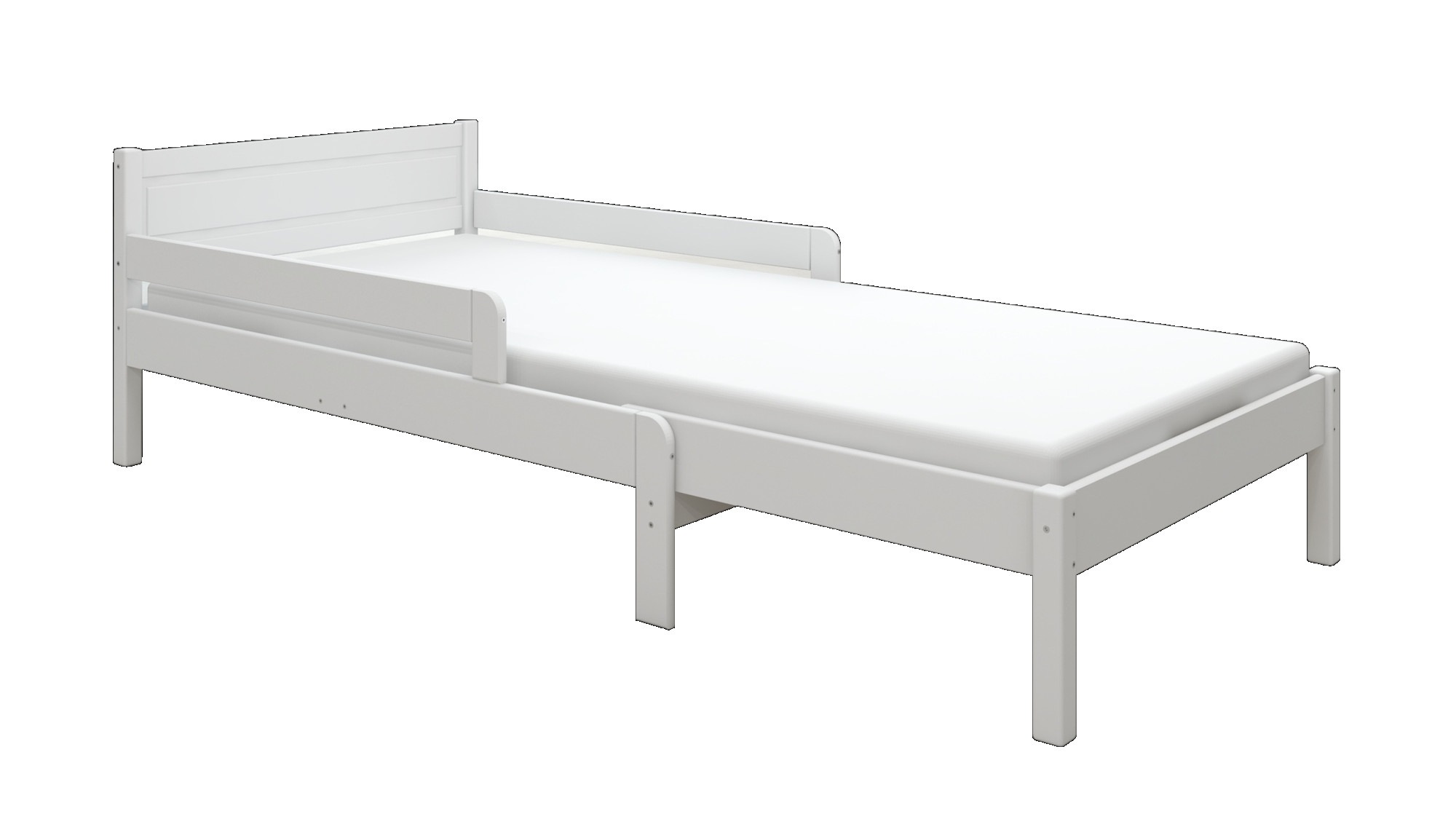 OTTO home Kinderbett »Hero, Bett, Massivholzbett, ausziehbar von 140 bis 200 cm«, aus massiver Kiefer, inklusive Lattenrost, Kassettenoptik, FSC®