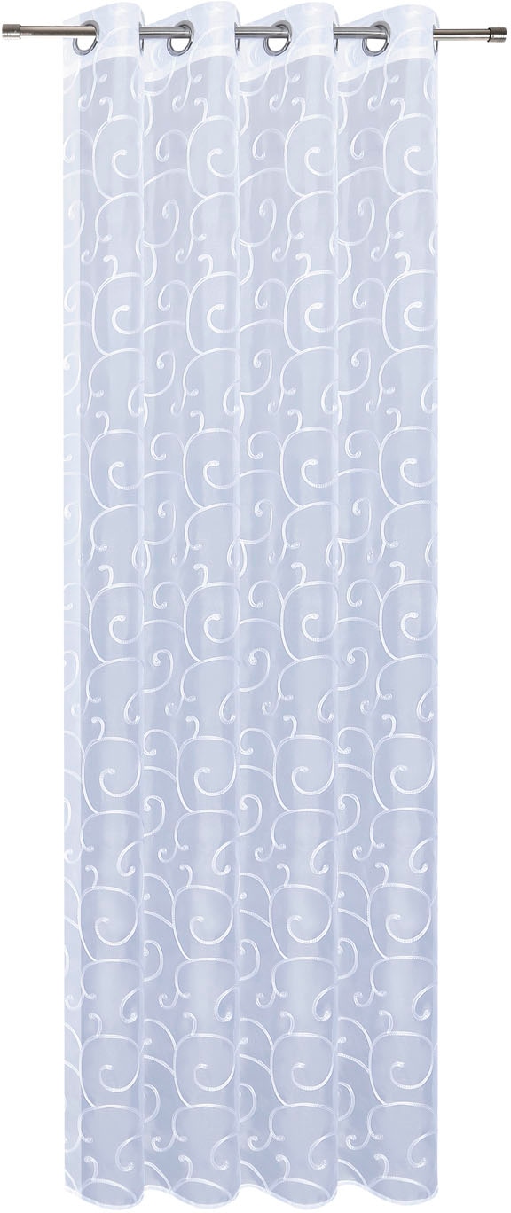 Gerster Gardine »Rachel« Ösen 1 Stk. tlg. Ösenschal bestickt allover