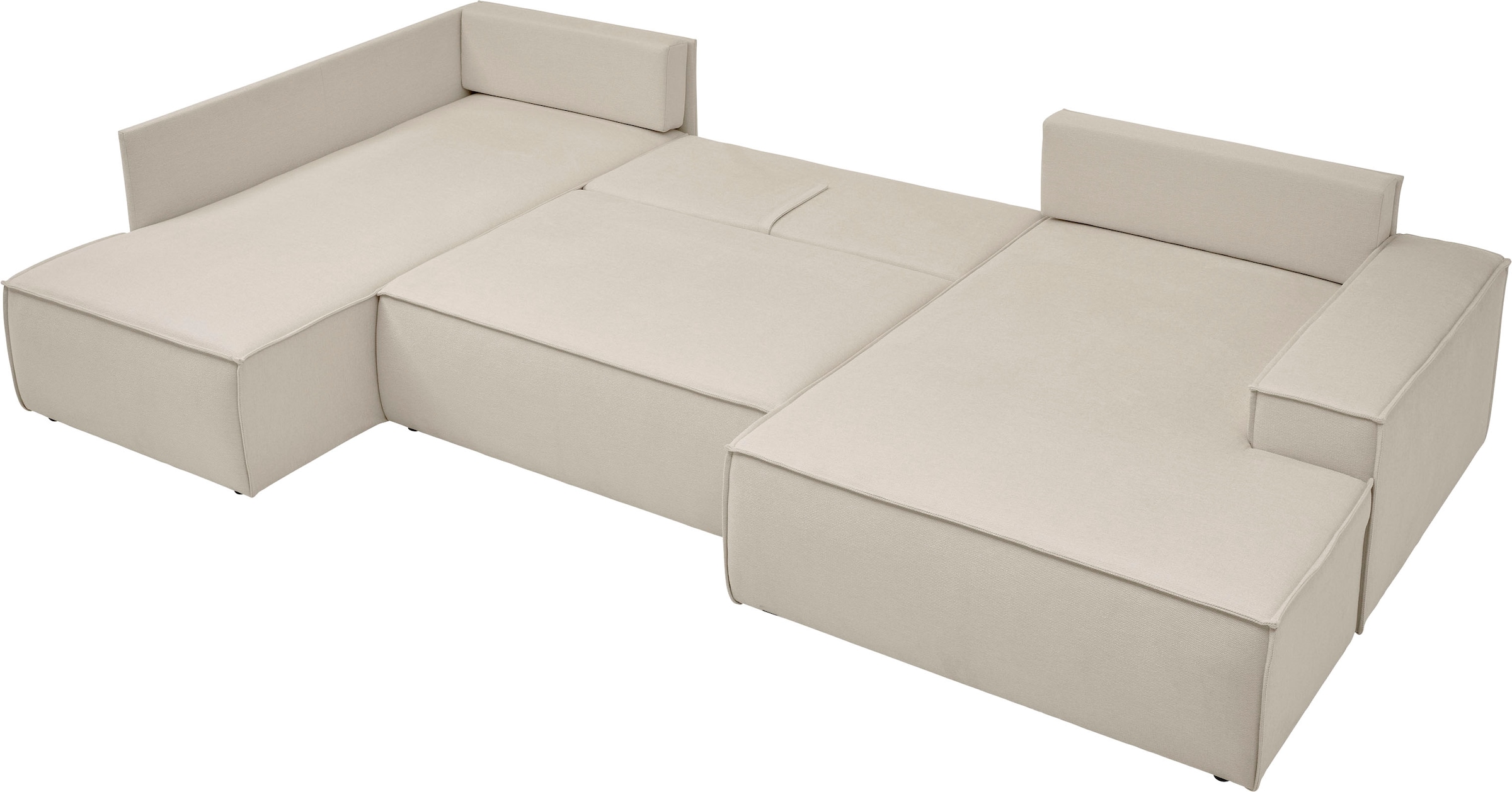 GOODproduct Paysage de salon »FINNLEY U-Form XXL 329 cm - OTTO. Verlässliche Qualität.« Schlafsofa, Bettkasten, in Bouclé, Struktur fein und Mega Cord