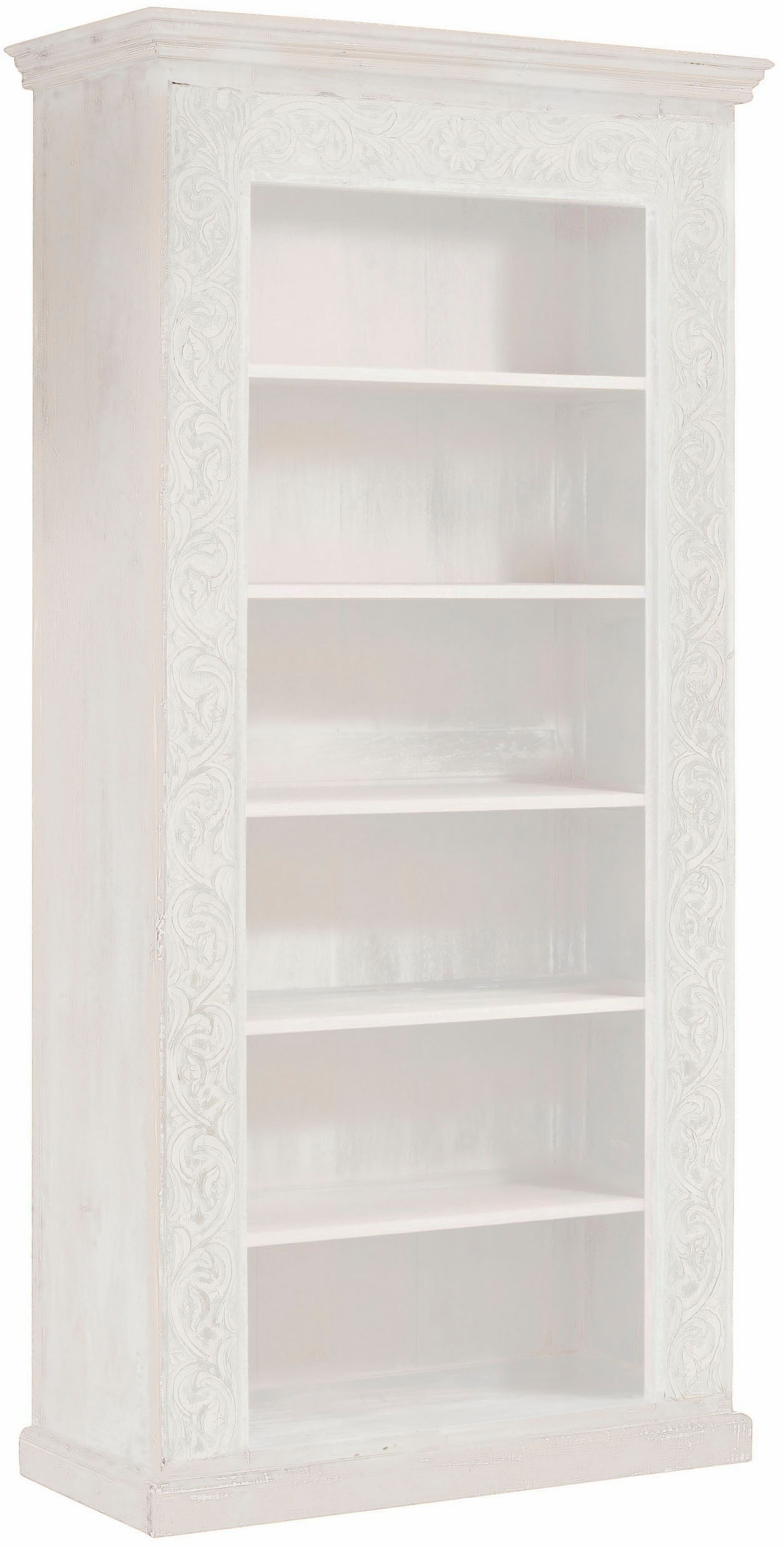 Image of GOODproduct Standregal "Malati" mit dekorativen Fräsungen, Höhe 180 cm