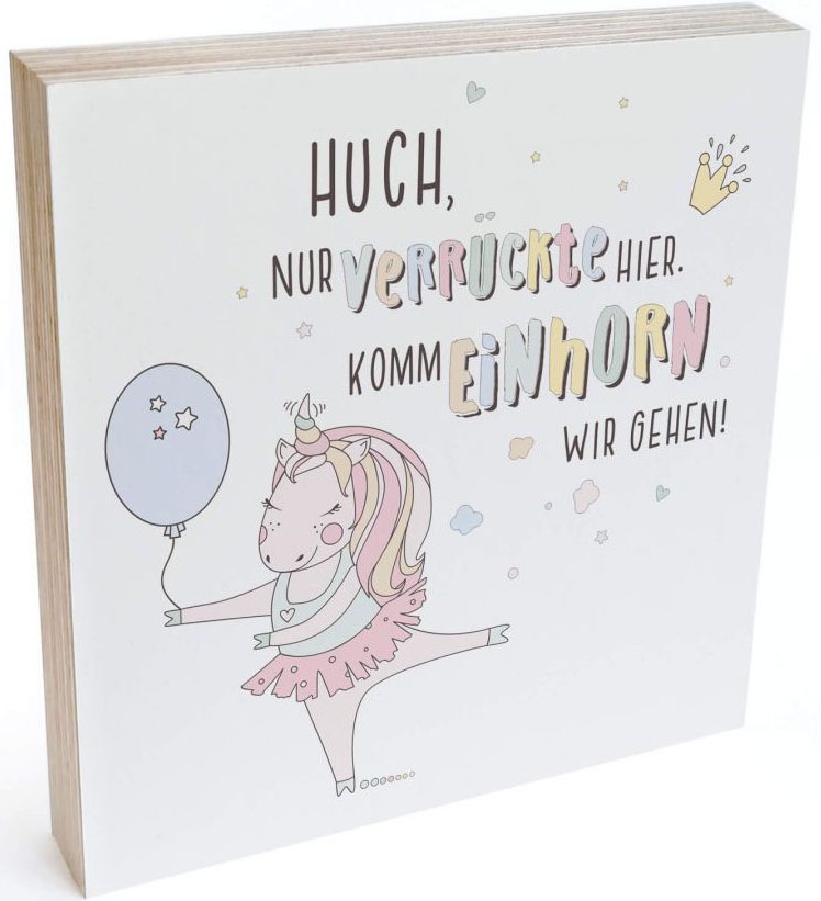 Image of Wall-Art Holzbild »Tischdeko Einhorn Holzbild«, (1 St.) bei Ackermann Versand Schweiz