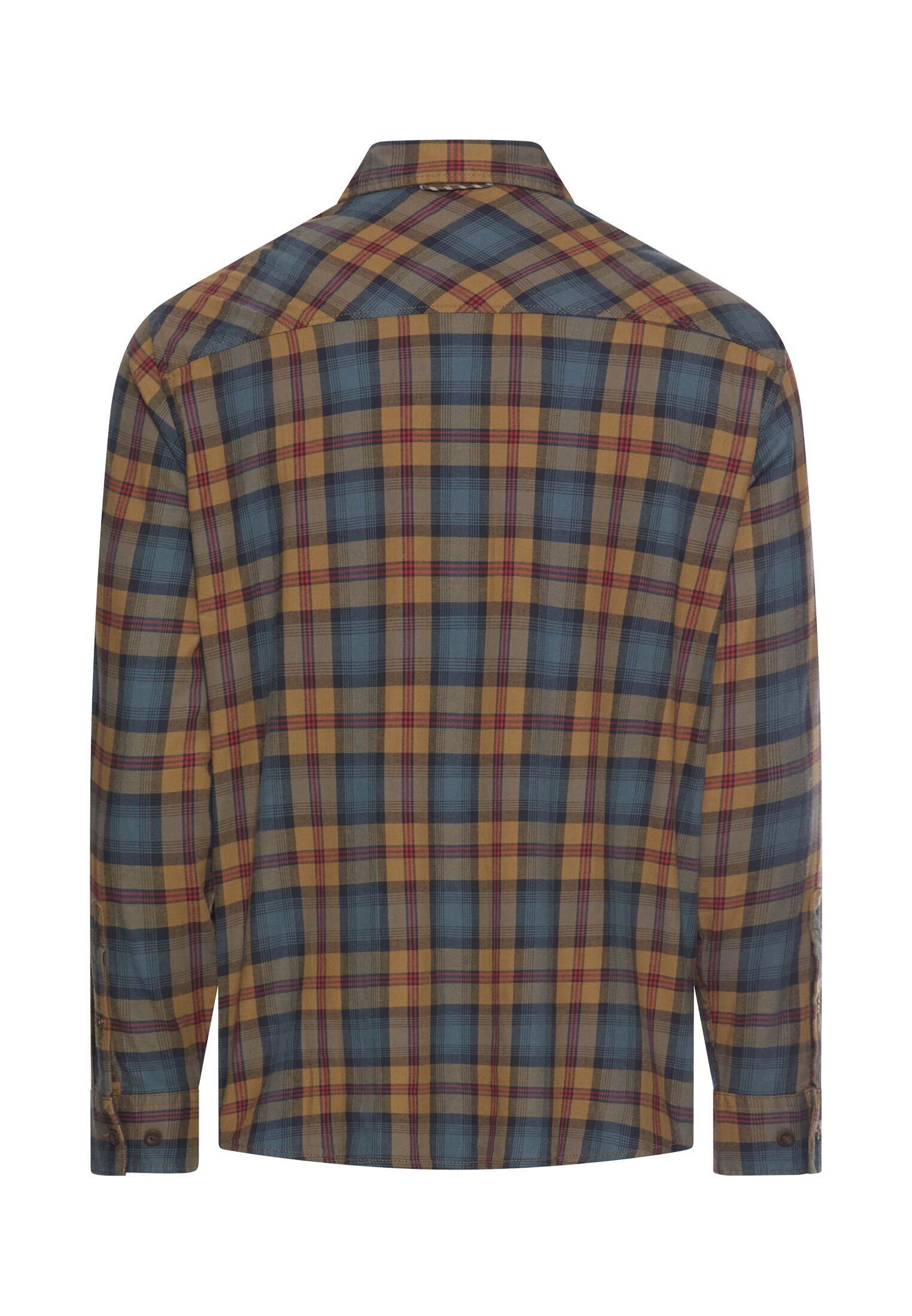 camel active Chemise à carreaux Langarmshirt mit Hemdkragen und Knopfleiste