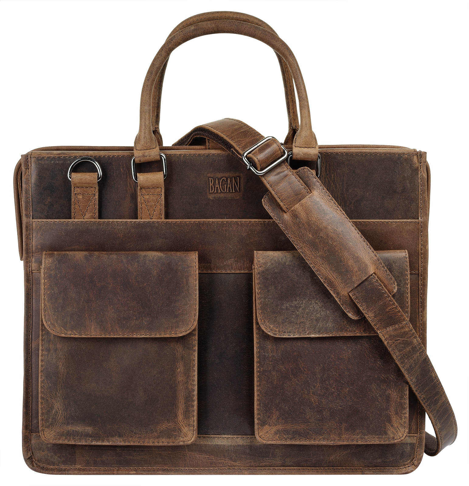 Image of Bagan Aktentasche "BAGAN Herren, Damen echt Leder" echt Leder