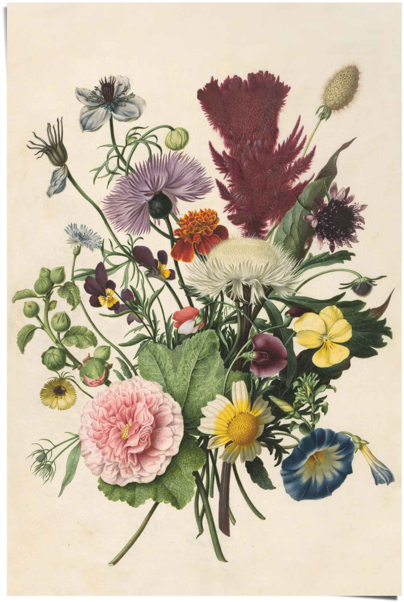 Image of Reinders Poster "Blumenstrauss Stilleben - Blumen - Rijksmuseum" 1 Stk. tlg.