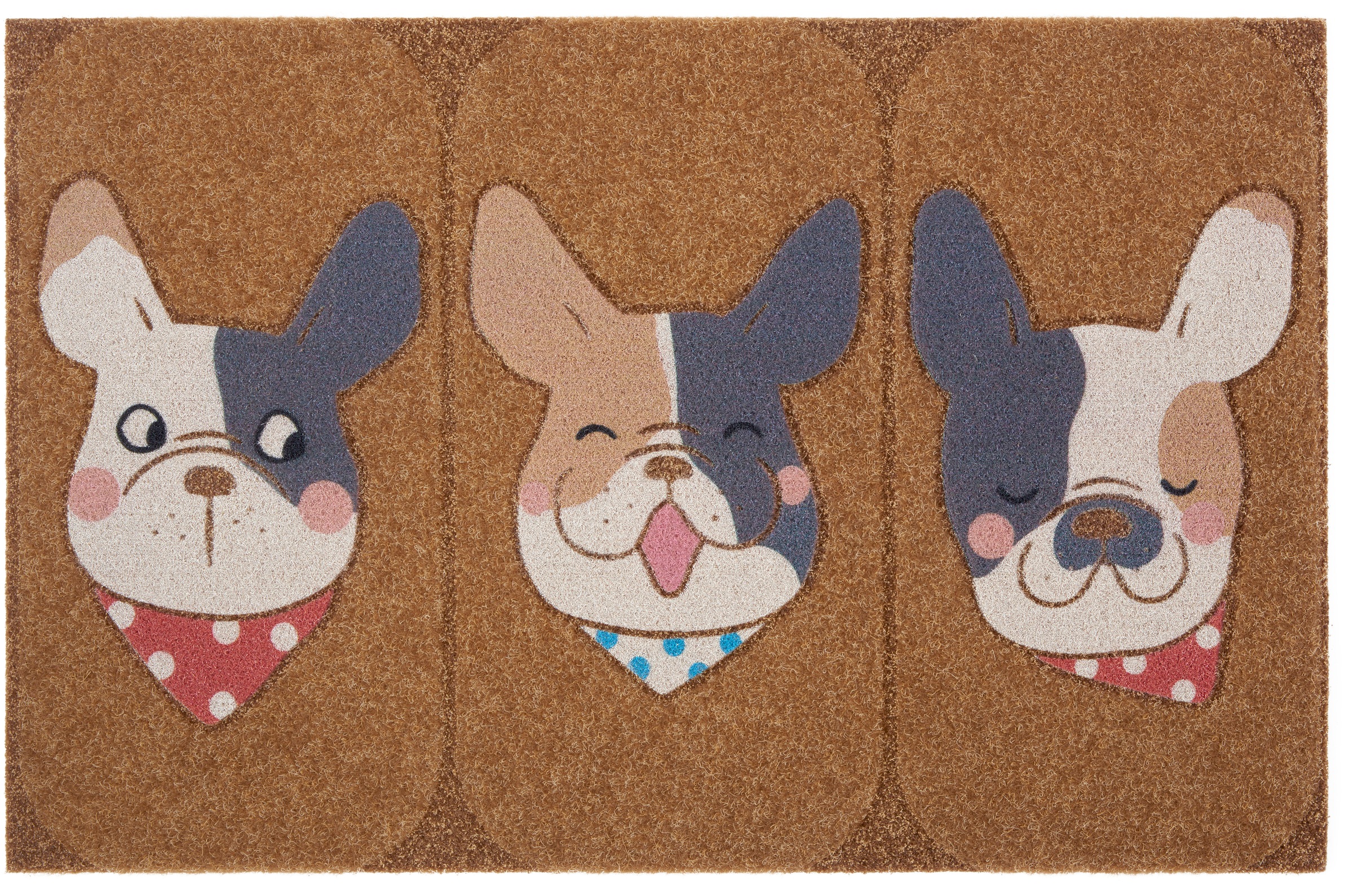 Image of my home Fussmatte »Hund«, rechteckig, 10 mm Höhe, In und Outdoor geeignet, Tiermotiv, Kokos-Look, Robust, Pflegeleicht, Eingang, Rutschfest, Bulldogge bei Ackermann Versand Schweiz