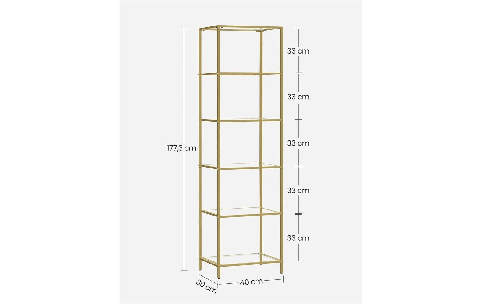 VASAGLE Regal »5 Ablagen 40 x 177.3 cm«