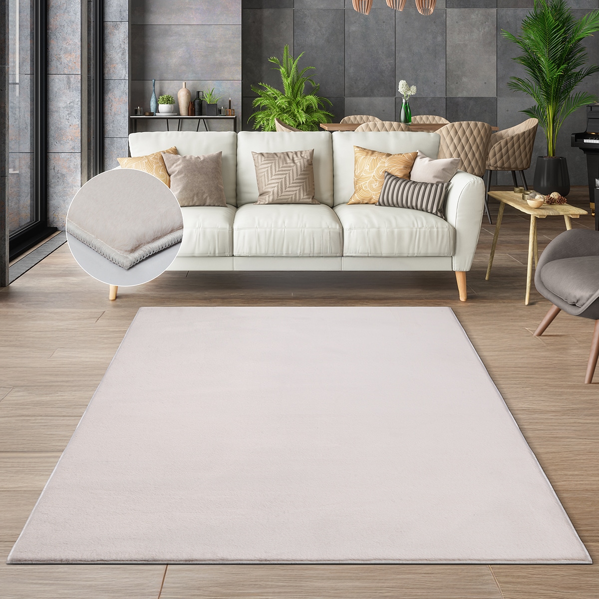 the carpet Tapis »Cosy« Rectangulaire 11 mm Höhe Wohnzimmer Teppich Fell-Optik waschbar elegant