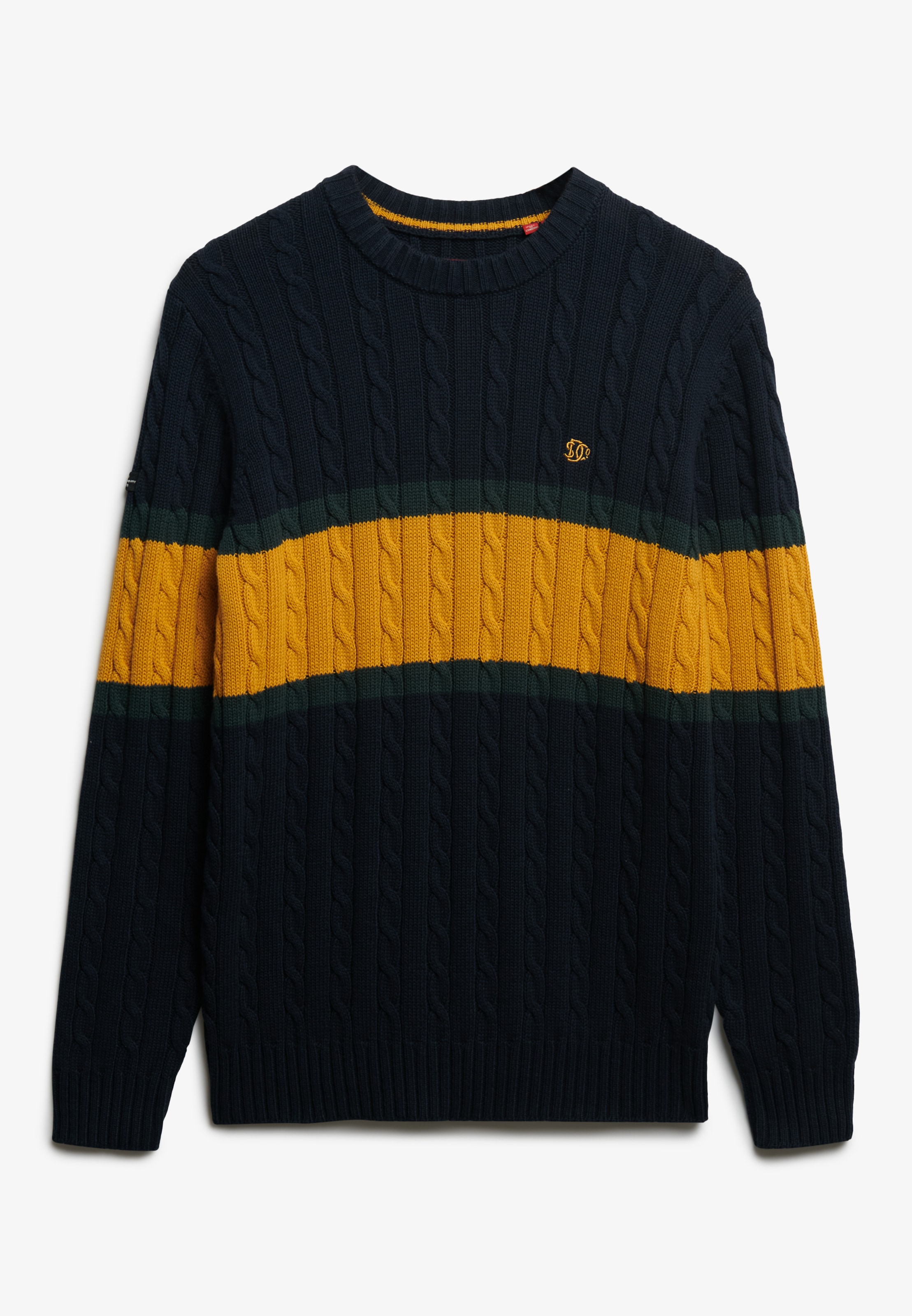 Superdry Pull en tricot »Cotton Stripe Cable Jumper«