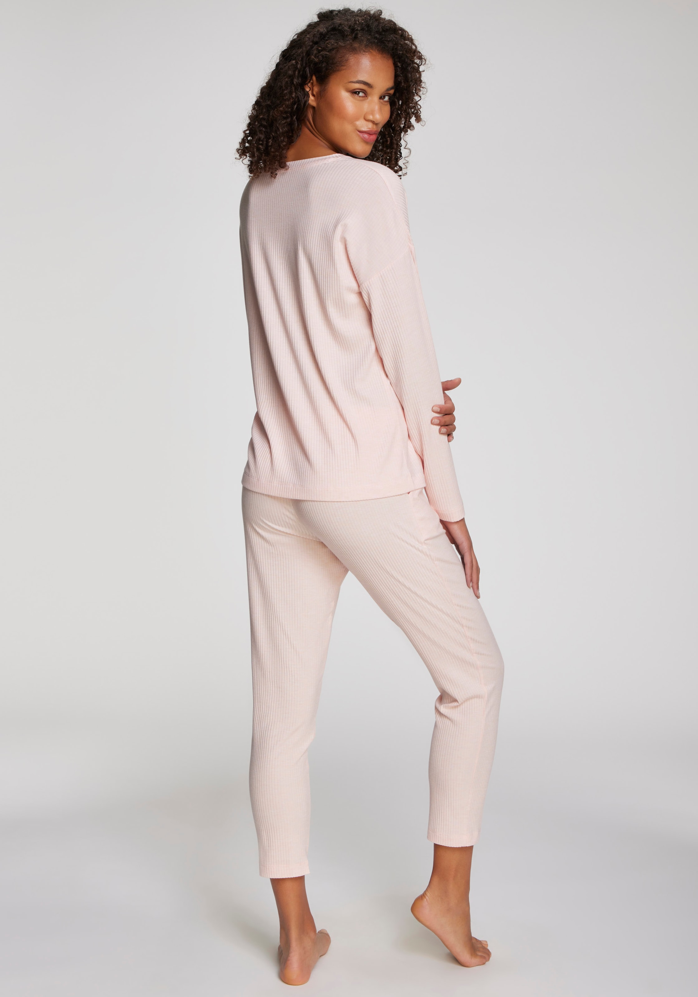 s.Oliver Pyjamahose, Aus weicher Rippqualität
